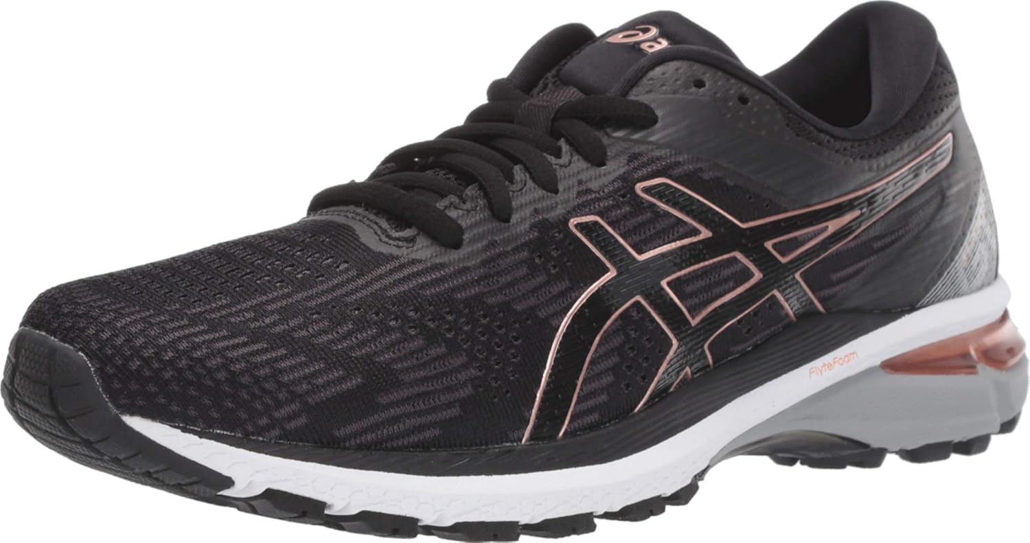 Zapatillas de Running ASICS Women's GT-2000 8, 6, Negro/Oro Rosa