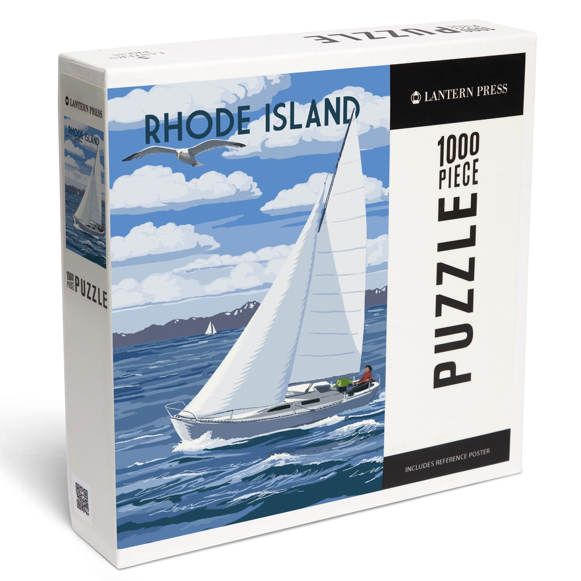 Amazon.com: Lantern Press Rhode Island, Painterly, Sloop Sailboat