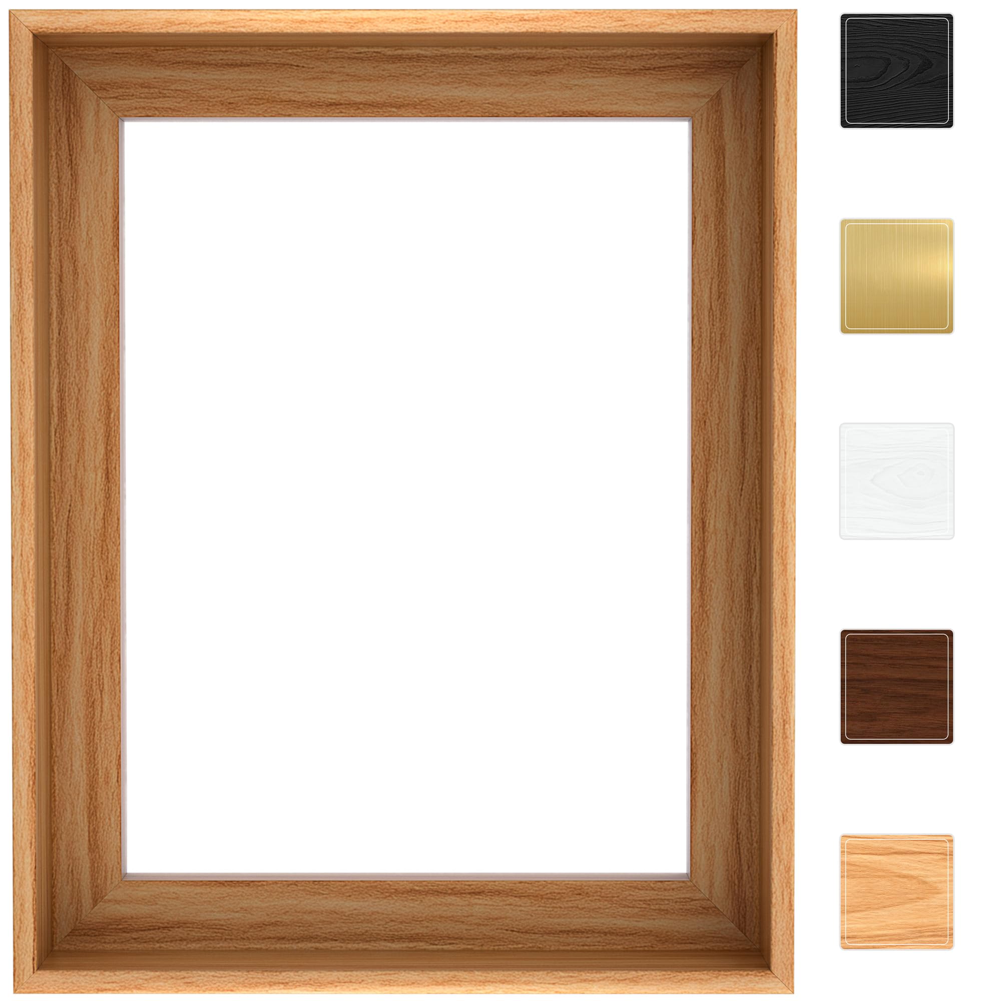 Canvas Floater Frame for Finished Canvas Art, 1.25" Deep Floating Shadow Gap Design, Floating Frame for Canvas Art, Modern Gallery Style Wall Decor, Hardware Included (Light Brown, 24x24)