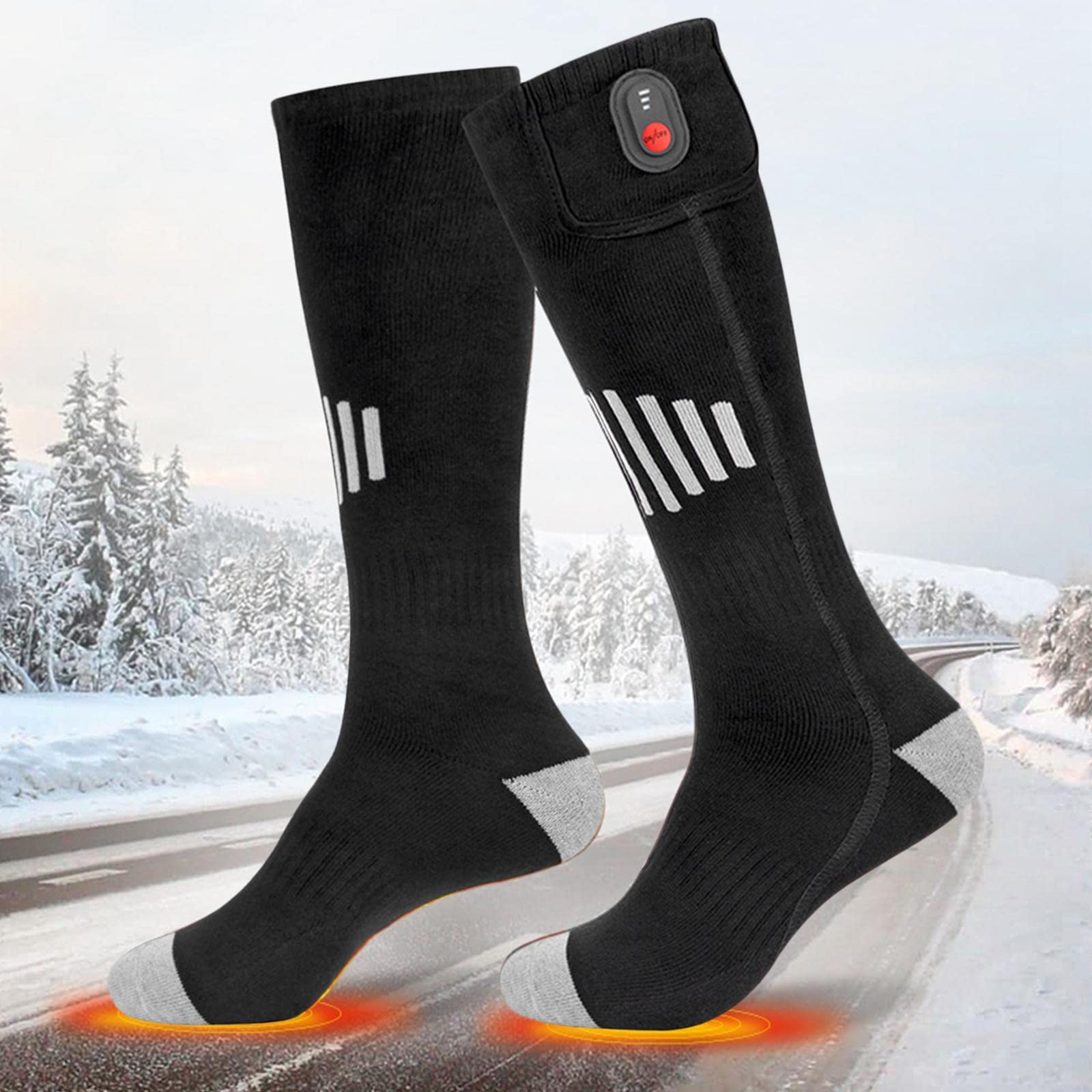 1 Paire Chaussettes Chauffantes Chaussettes de Ski Coton Respirant Chaussettes Épaisses Confortables Chauffantes Automatiques Convient Aux Sports D'Hi