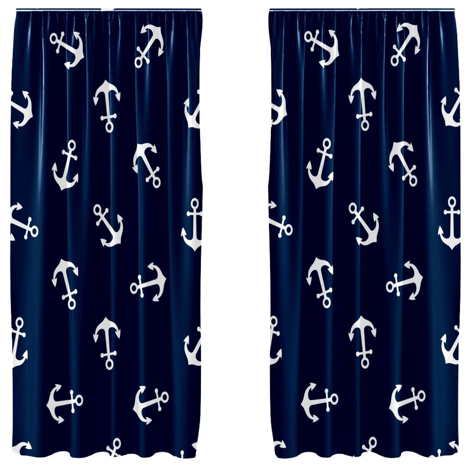 Rideaux occultants motif ancre pour une ambiance marine dans votre chambre