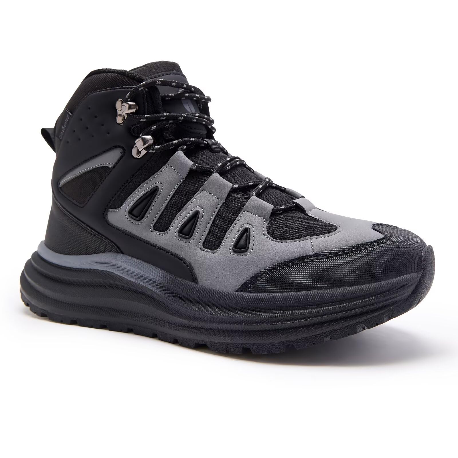 Men's Orthopedic Wide Mid Trekking Hiking Boots: Comfortable Plantar Fasciitis Ankle Support Work Walking Shoes, Orthotic Casual Sport Gym Cross Training Trail Sneakers for Foot Heel Pain Relief-image-17