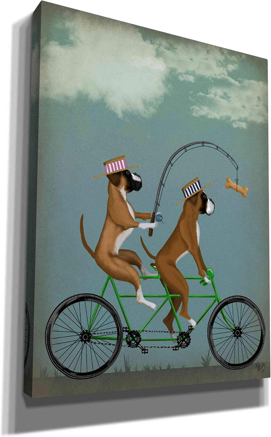 Epic Graffiti 'Boxer Tandem' by Fab Funky Canvas Wall Art, 12"x16"