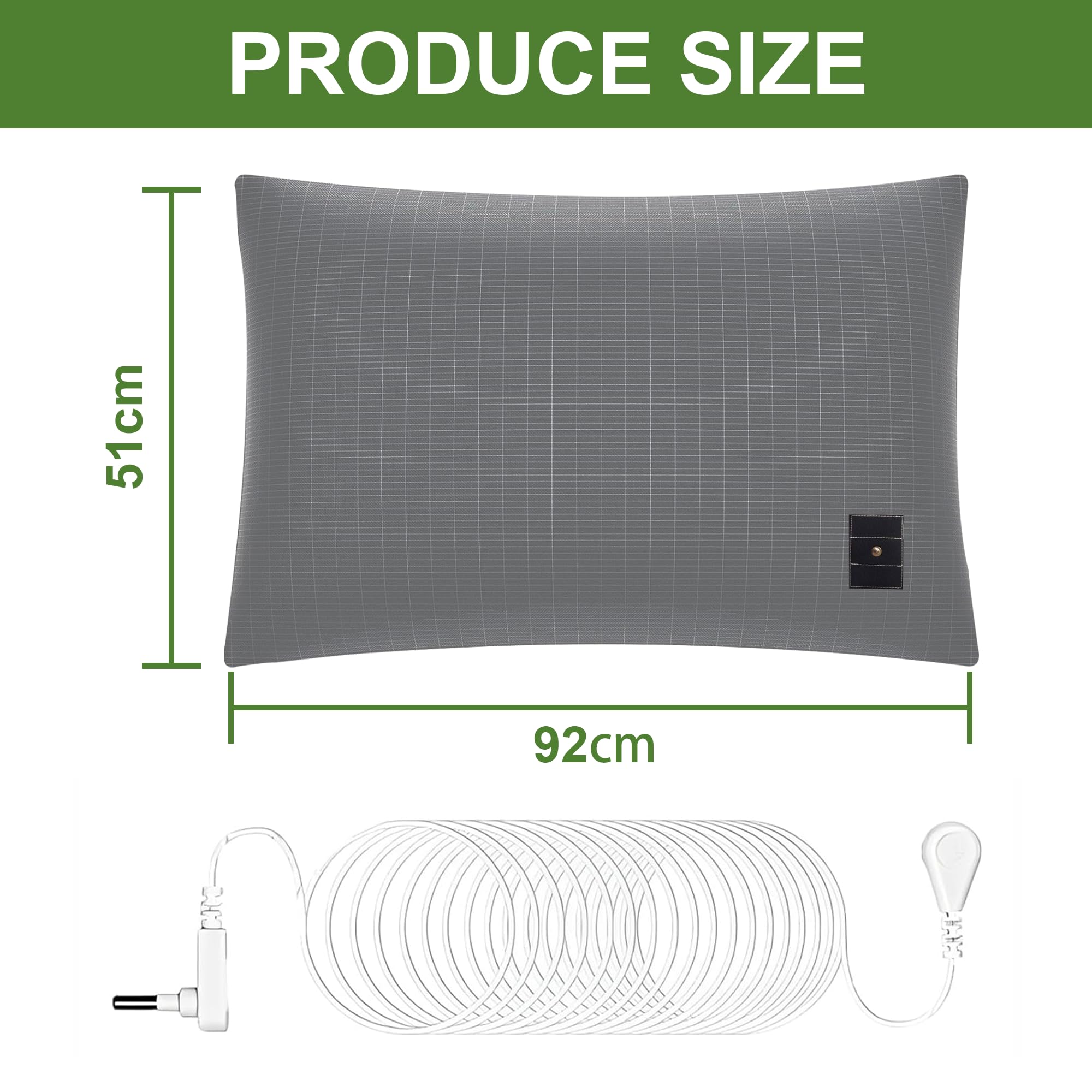 Funda de Almohada con Conexión a Tierra 51 x 92 cm