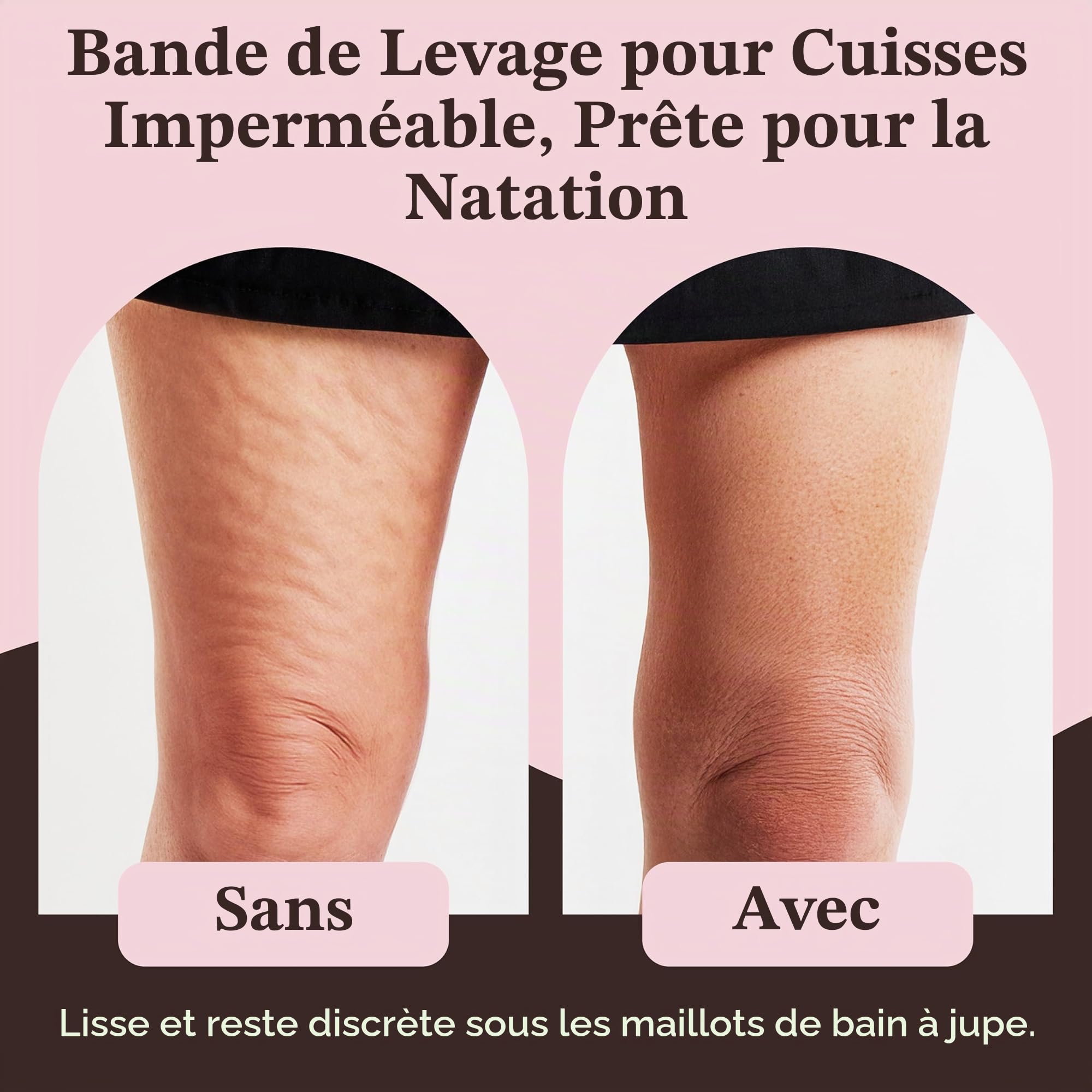 Ruban adhésif pour nageurs - Breveté et fabriqué aux États-Unis - Soulève la peau lâche des cuisses