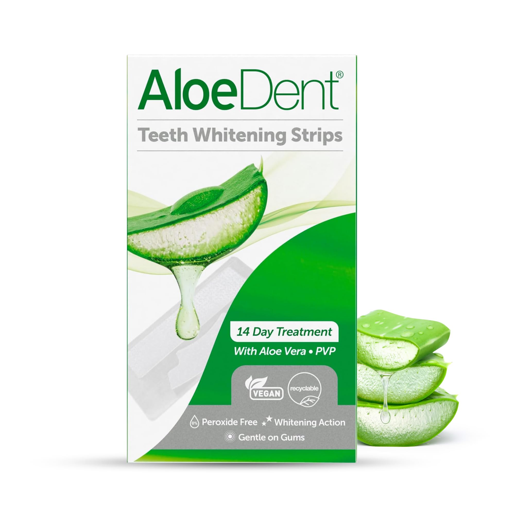Aloe Dent Teeth Whitening Strips 14 Day Treatment - 4 Pack