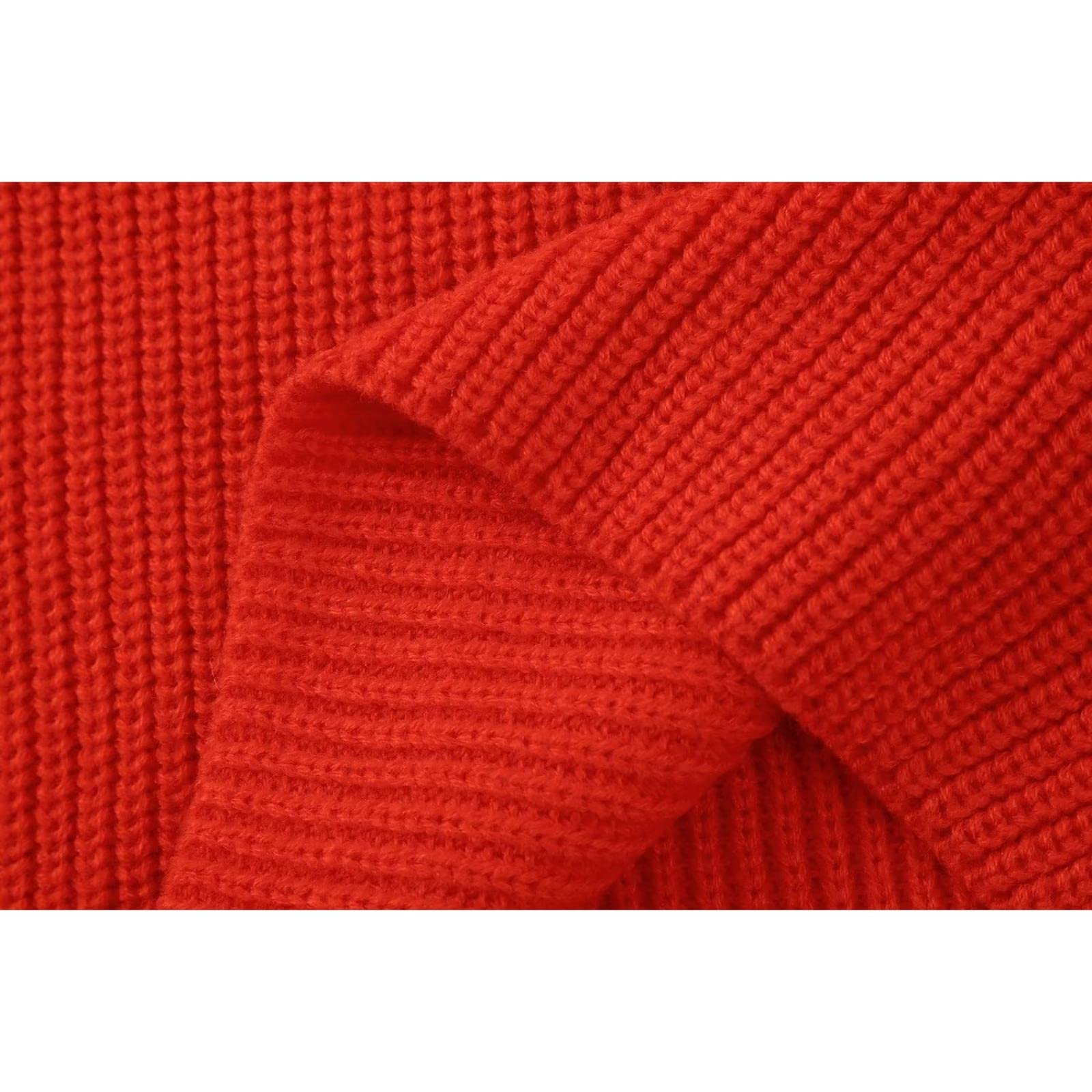 Vestido largo de punto rojo Cuello alto Vestidos de mujer Chic Lady Mangas largas Nuevas Mujeres Otoño Invierno Ropa