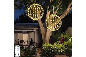 Outdoor Spheres Decorative Balls Large, 208 LED Foldable Globe