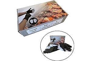 LavaLock Ultimate Grilling Gloves - Disposable Nitrile BBQ Gloves with Washable Cotton Liners