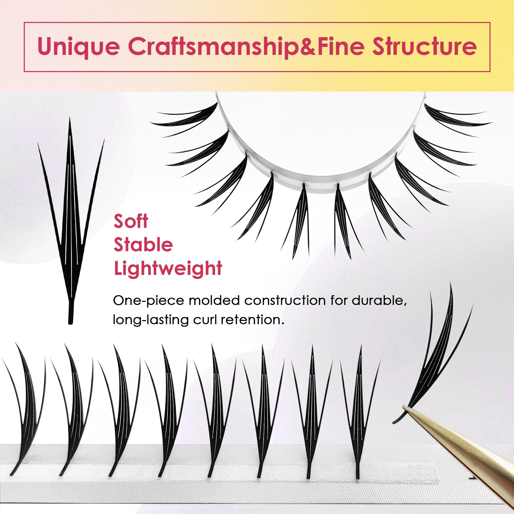 SEEDEW Pre-Made Manga MicroSpire Lashes, SG-120PCS C Curl MIX8-15mm 0.07mm 12 Rows/Tray, Quickly Apply, Beginner Friendly - Image 4
