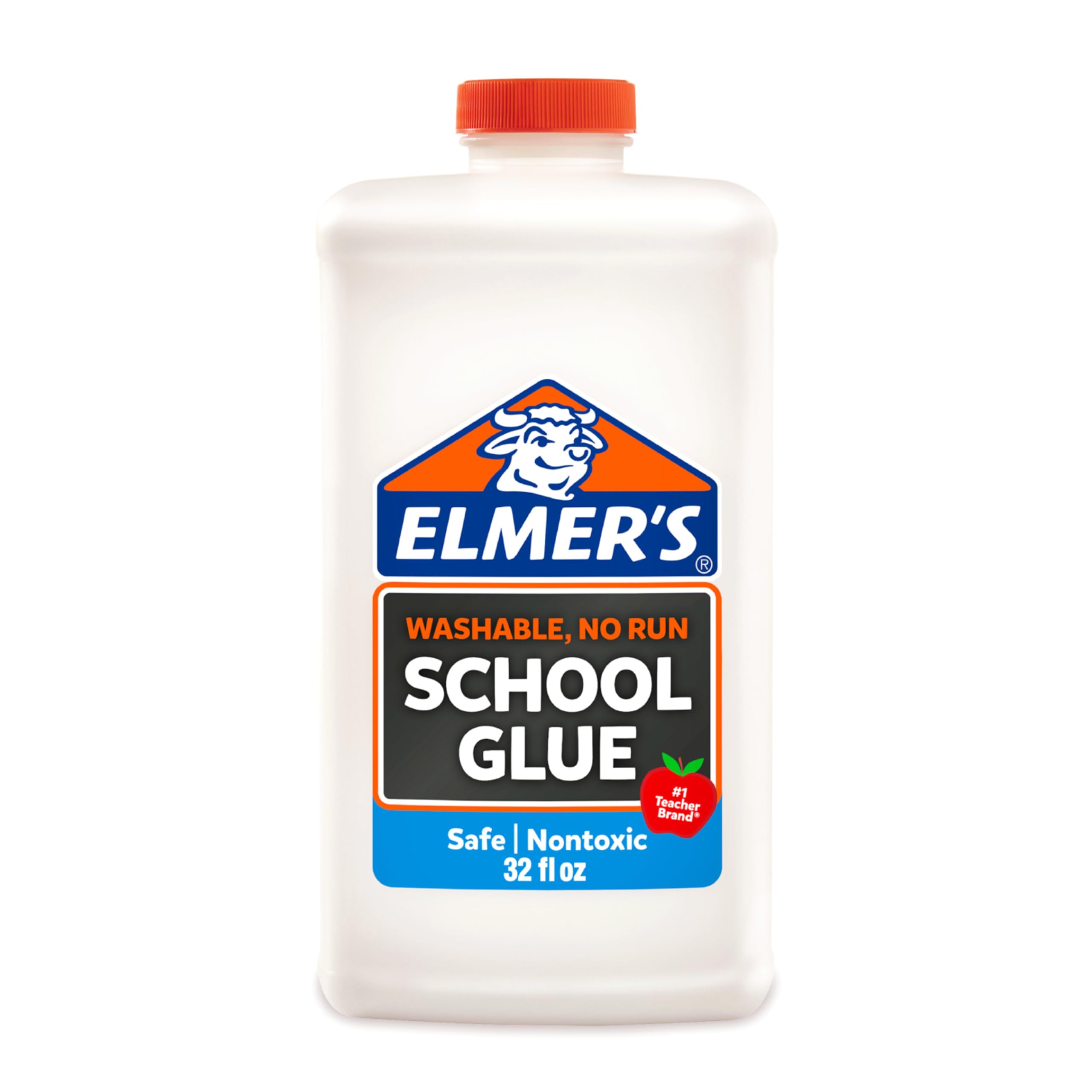 Elmer's Liquid School Glue, White, Washable, 32 Ounces - Great for Making Slime, Arts & Crafts, Back to School, #1 Teacher Brand