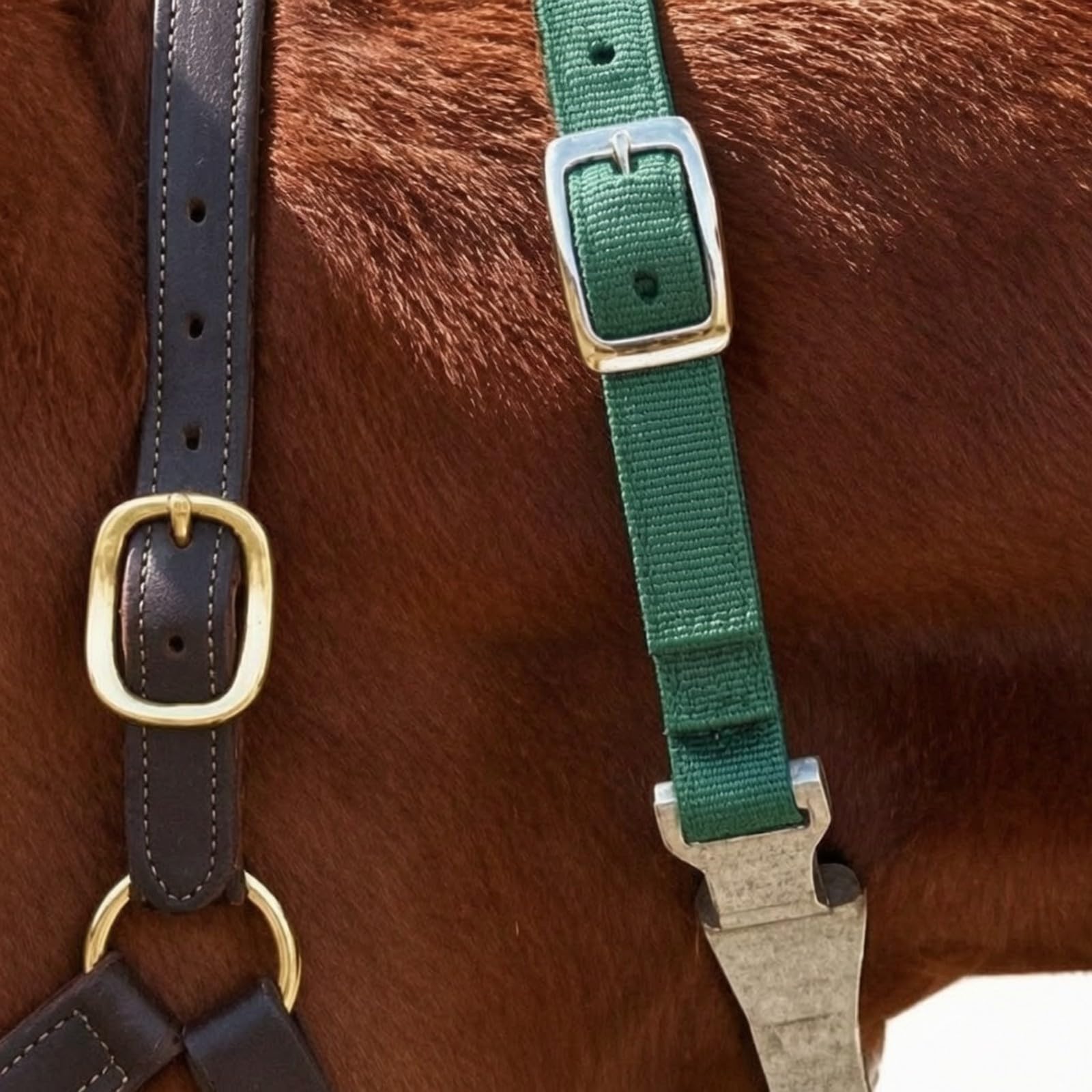 Cinghia con Struttura in Alluminio e Fibbia Pratico Attrezzatura Equestre Resistente All'ura per Gestione Quotidiana del