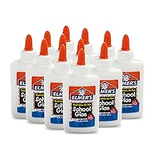 Elmers Liquid School Glue, Slime & Craft, Safe and Non-Toxic, Washable, White, 4 Ounces Each, 12 Count - Ideal for Classroom, Home, Office, Teacher Supplies- 1 Teacher Brand