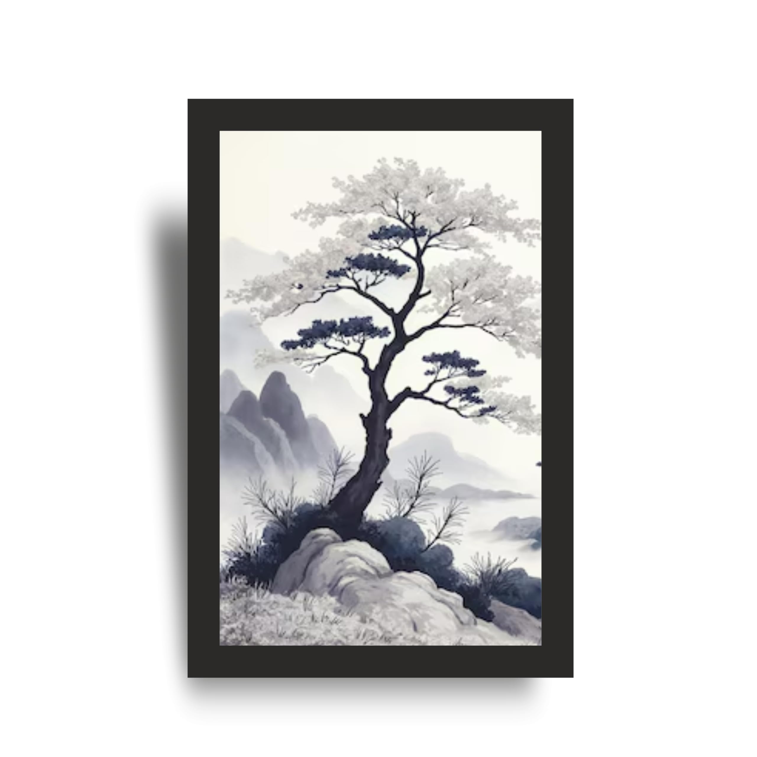 Monochrome Ink Landscape Wall Art Set of 3 – view 2
