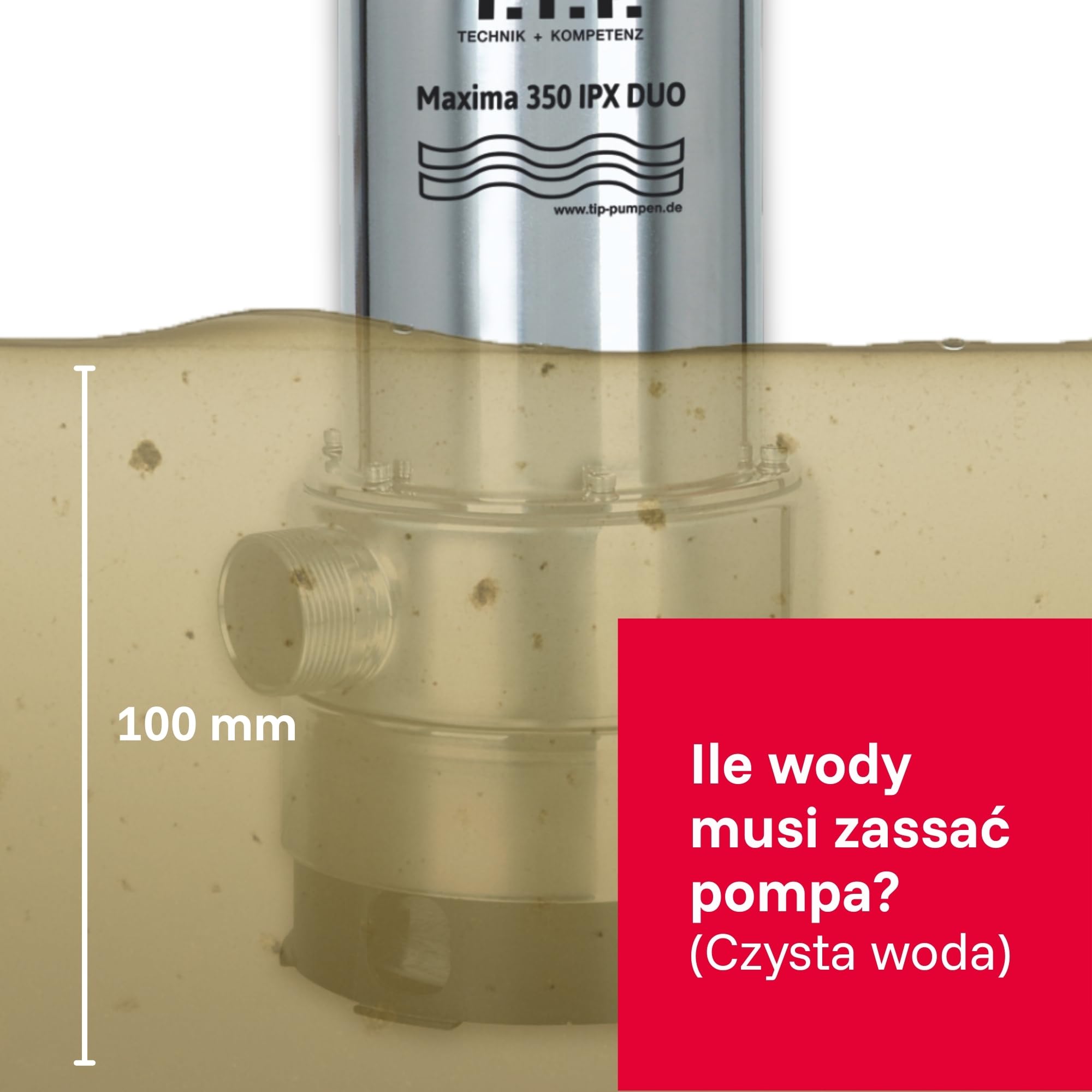 T.I.P. TVX 12000 Pompa Zanurzeniowa do Wody Brudnej + T.I.P. 31008 Wąż Odwadniający do Pomp Zanurzeniowych 10 m