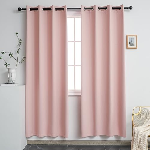 Miniatura 16 de YGO Cortinas opacas lilas para oscurecer la habitación de las niñas, con aislamiento térmico, paneles de cortina para sala de estar, para