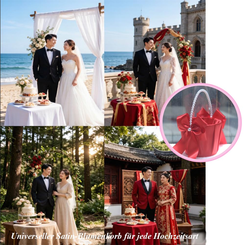 Blumenmädchen Korb 2 Stück Hochzeitskorb Streukorb Streukörbchen hochzeit
