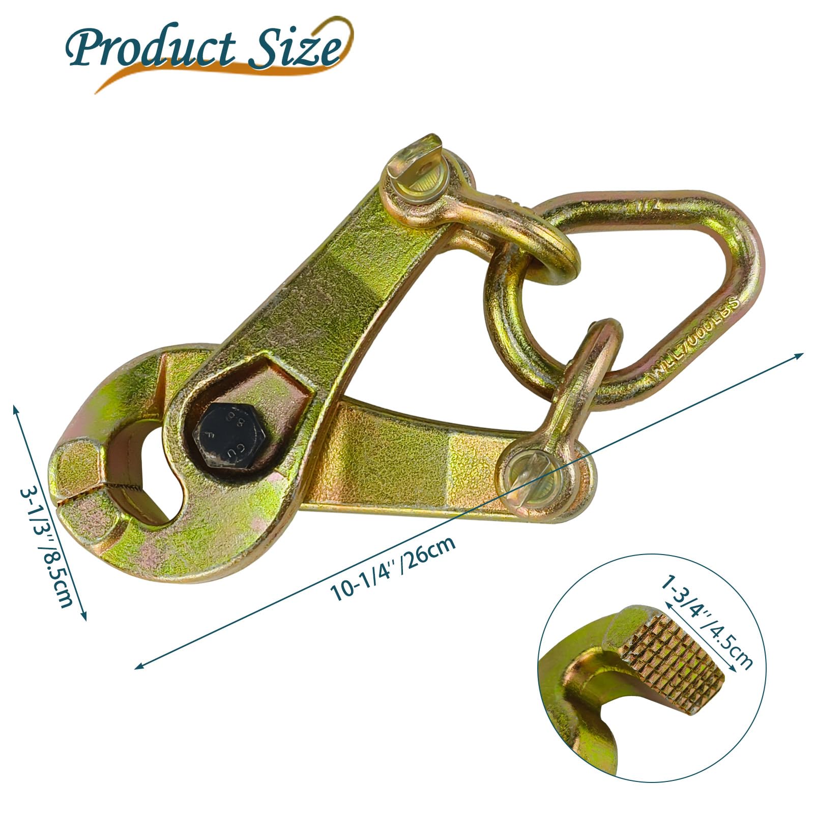 YuYBrightmi 3 Ton Self-Tightening Scissor Clamp Serrated Jaw Pulling Heavy-Duty Frame Repair Tool for Dent Pulling and Panel Straightening