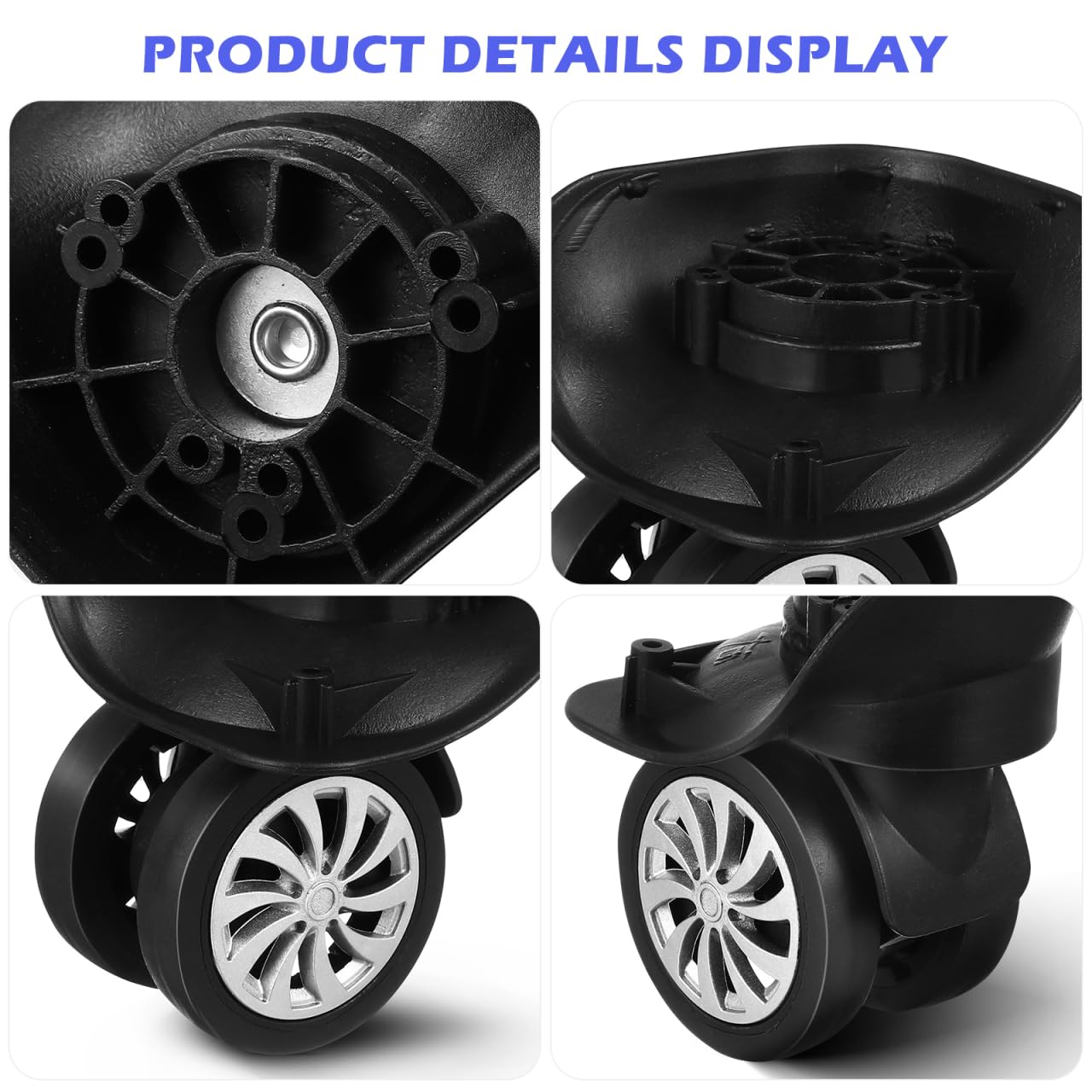Toddmomy 4Pcs Universal Luggage Swivel Wheels Replacement 4.01 in — Amazon image 5