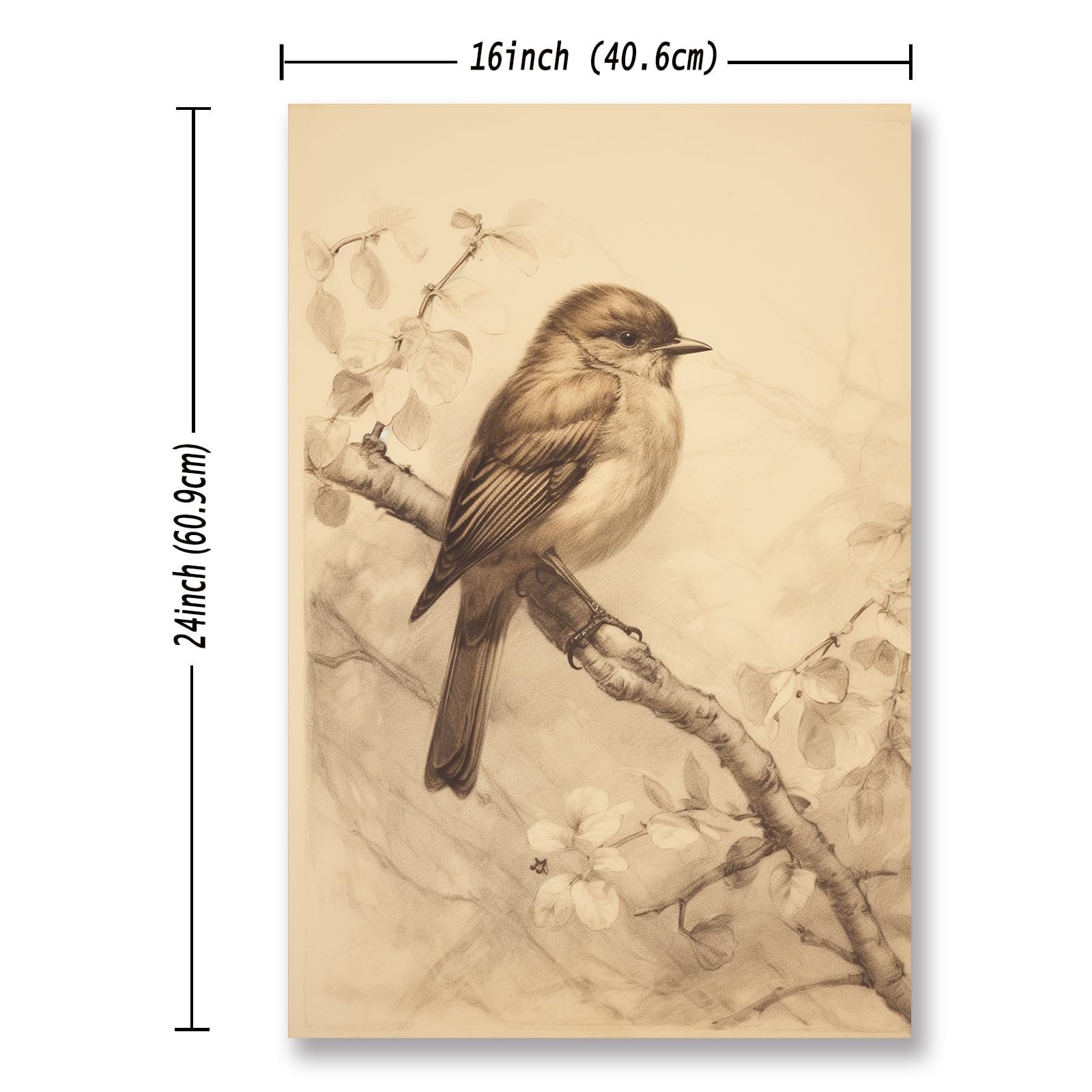 絵画 原画『話せる聞ける』キャンバス(F4号) 一点物 真作 鳥 インテリア Amazon.co.jp: ヴィンテージ鳥ウォールアートキャンバススズメ鳥