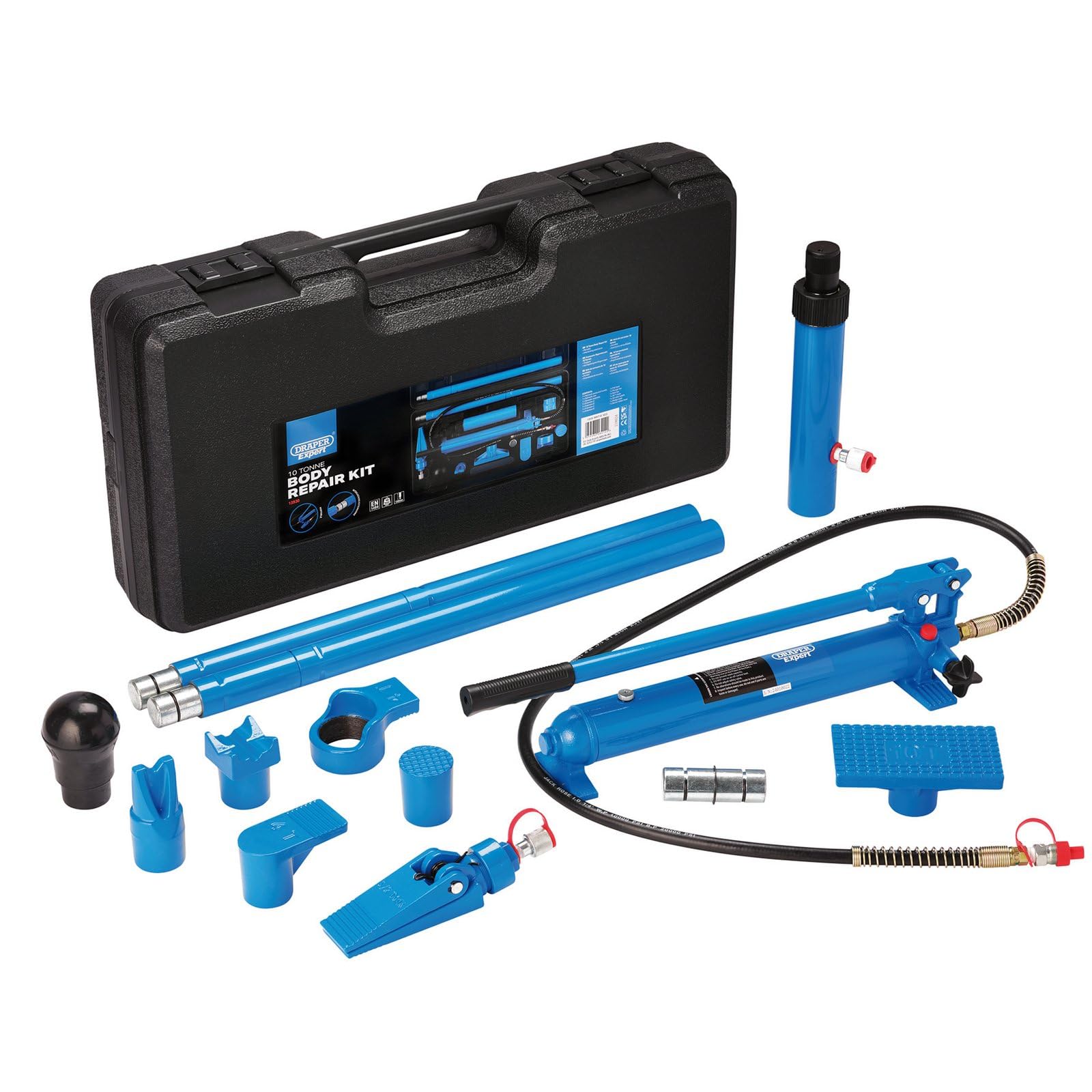 Draper Expert Hydraulic Body Repair Kit 10 Tonne (14 Piece) - 13930