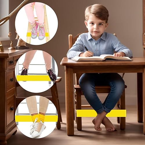 Miniatura 5 de PLULON Paquete de 15 bandas para sillas para niños con pies inquietos para sillas de aula, bandas inflables para estudiantes, sillas, escritorios