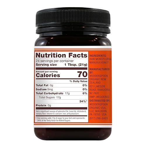 Miniatura 2 de Wedderspoon On The Go Raw Premium Manuka Miel KFactor 16 sin pasteurizar genuina miel de Nueva Zelanda multifuncional súper-alimento sin OMG