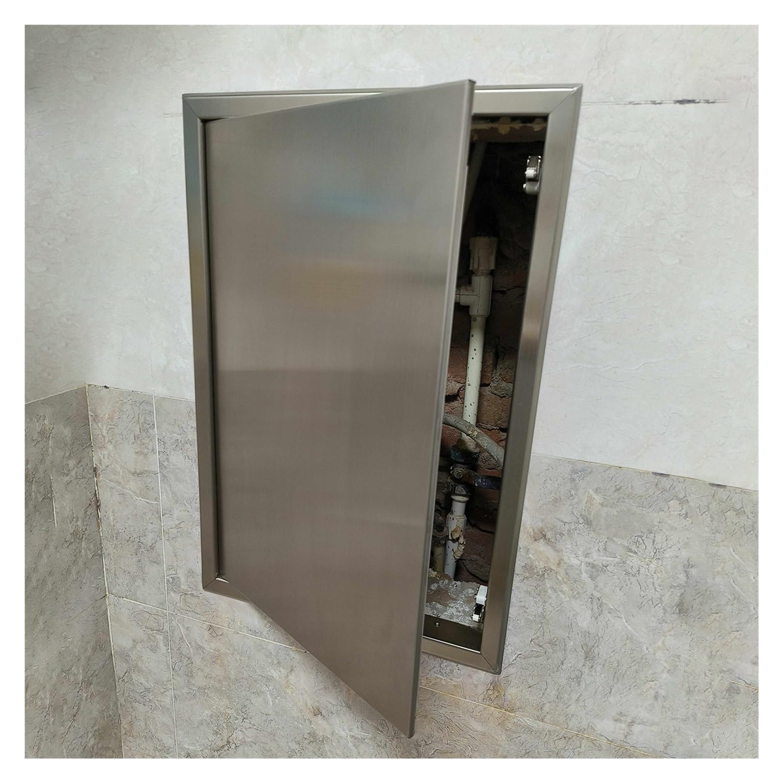 OIFAODAO Stainless steel access door， Stainless Steel, Vent Electric Access Meter Hole Box Door Plate for Bathroom Kitchen Outdoor BBQ Island(14x12in)