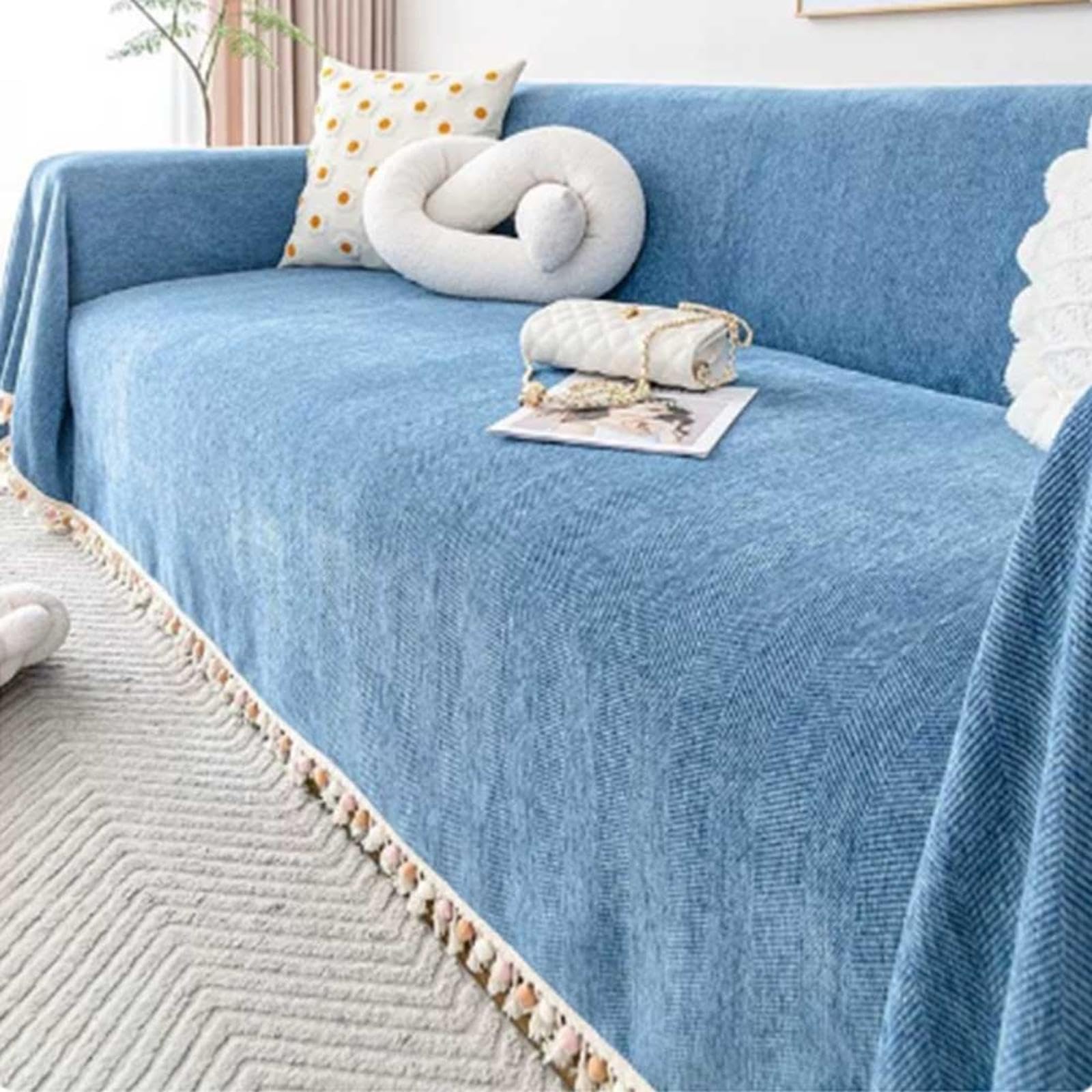 Extra Large Sofa Throws for 4 Seater Sofas Set of Large Throws for Sofas and Settees C30x50CM Waist Pillowcase Included