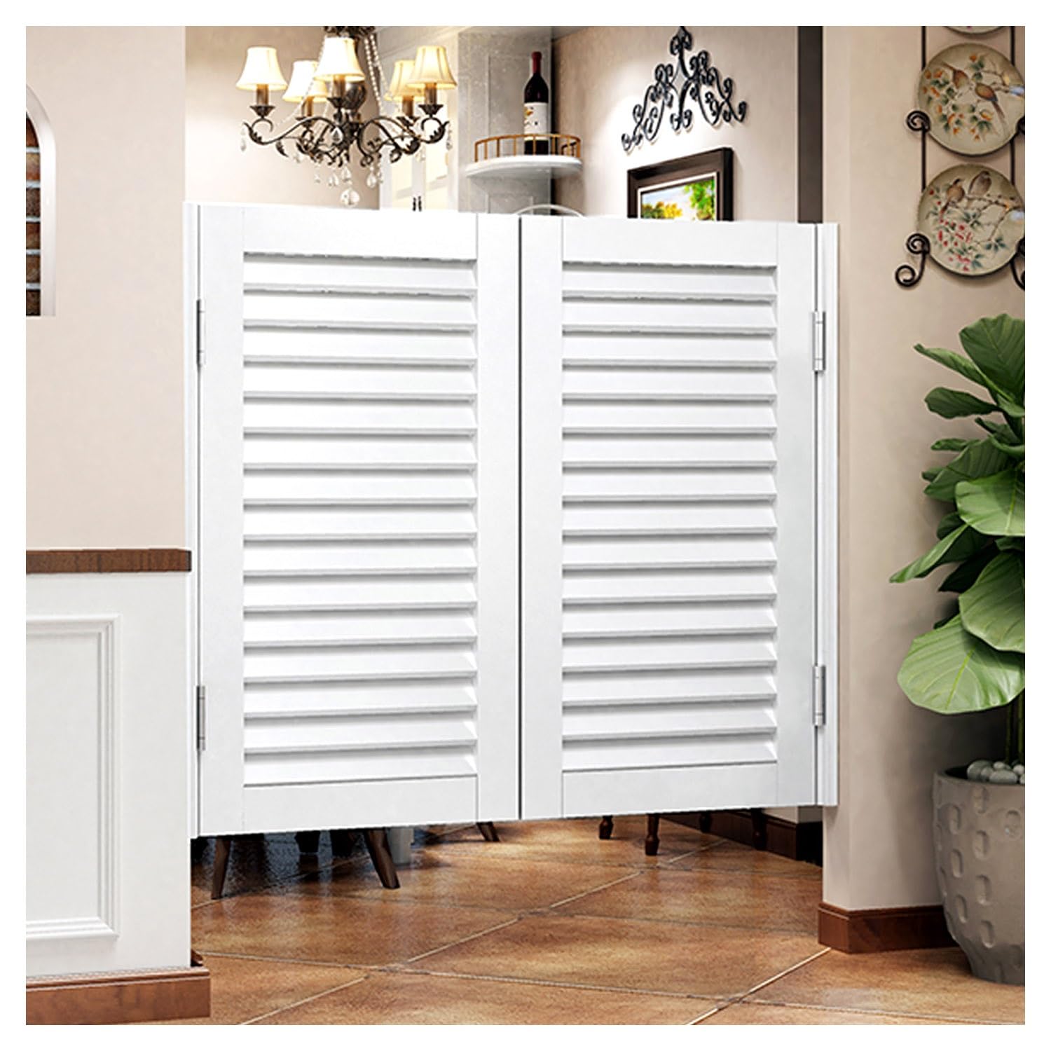 Portes de salon battantes en bois pour séparer élégamment le bar de votre cuisine