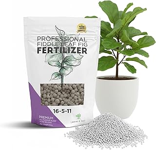 Fiddle Leaf Fig and House Plant Fertilizer Pellets |16-5-11 Slow Release Pellets for Seedlings and Mature Houseplants | Multi-Purpose Blend & Gardening Supplies| 5.2 oz Resealable Packaging