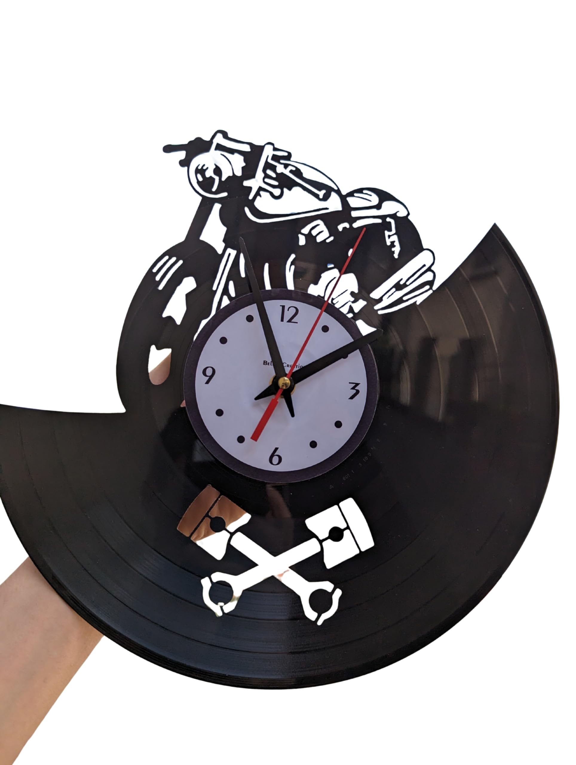 Horloge en Vinyle Moto pour remplacer une déco murale fade par un style motard authentique