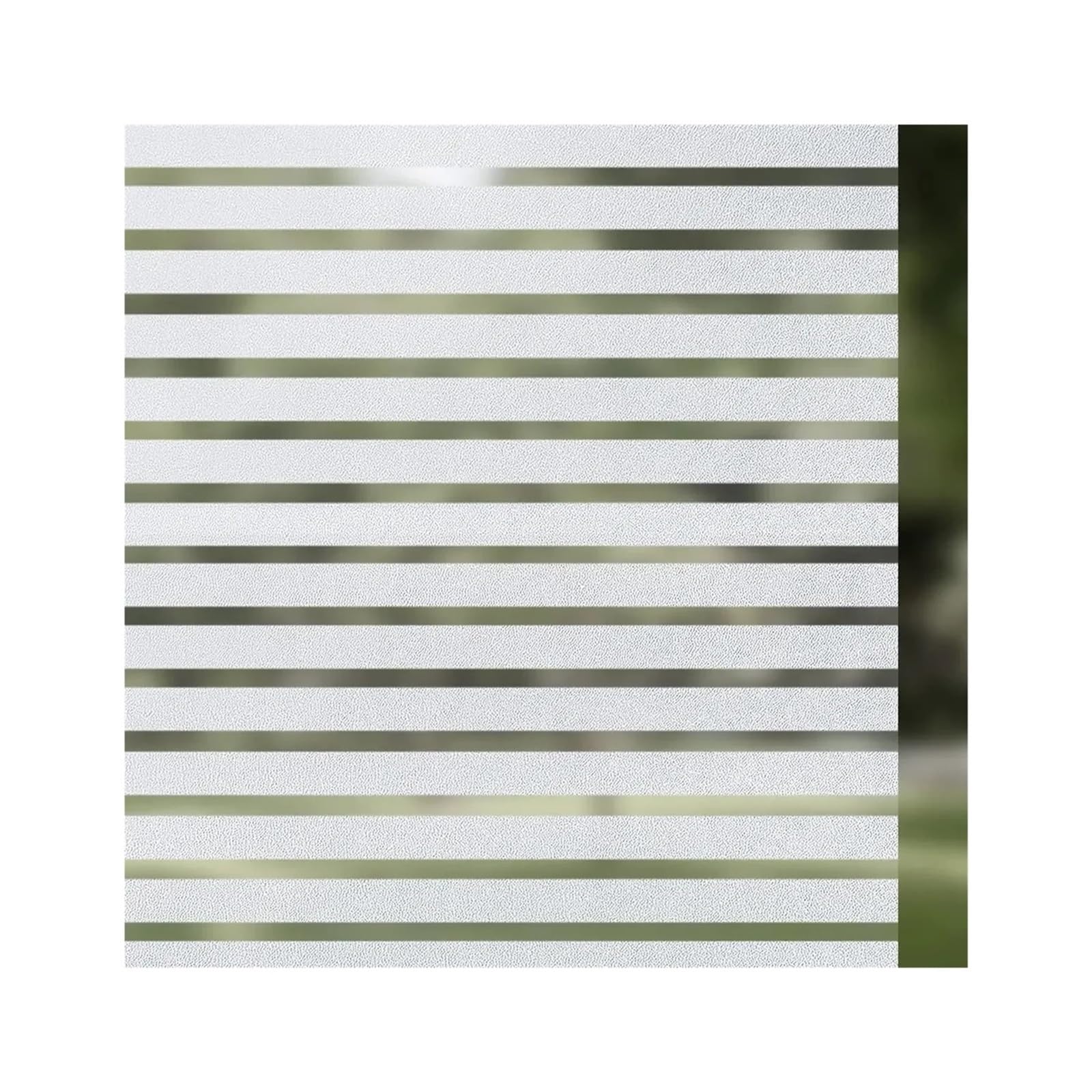 TIEOAXFT Frosted Stripe Window Privacy Film, Non-Adhesive, Static Cling, Stickers For Meeting Room, Home And Office(45x100cm)