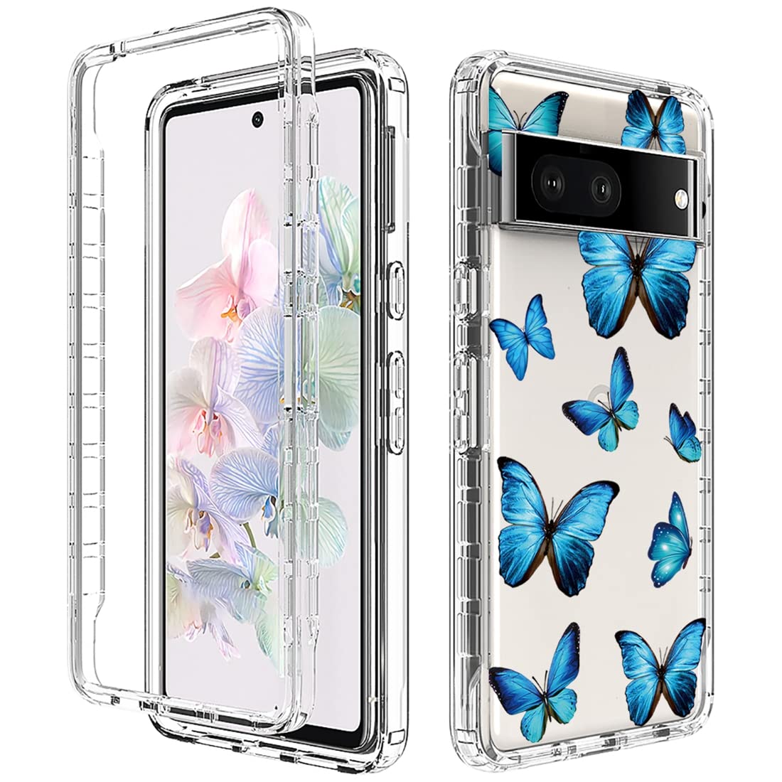 Case Yard IPhone-12/12-Pro Case Clear Soft & Flexible TPU Ultra Low Profile Slim Fit Thin Shockproof Transparent Bumper Protective Cover Drop Protective Cell Phone Cases (Hawaii Bouquet - View #12