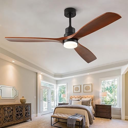 Miniatura 8 de BOOMJOY Ventiladores de techo de 60 pulgadas con luces y control remoto, ventilador de techo para dormitorio, ventilador de techo grande para