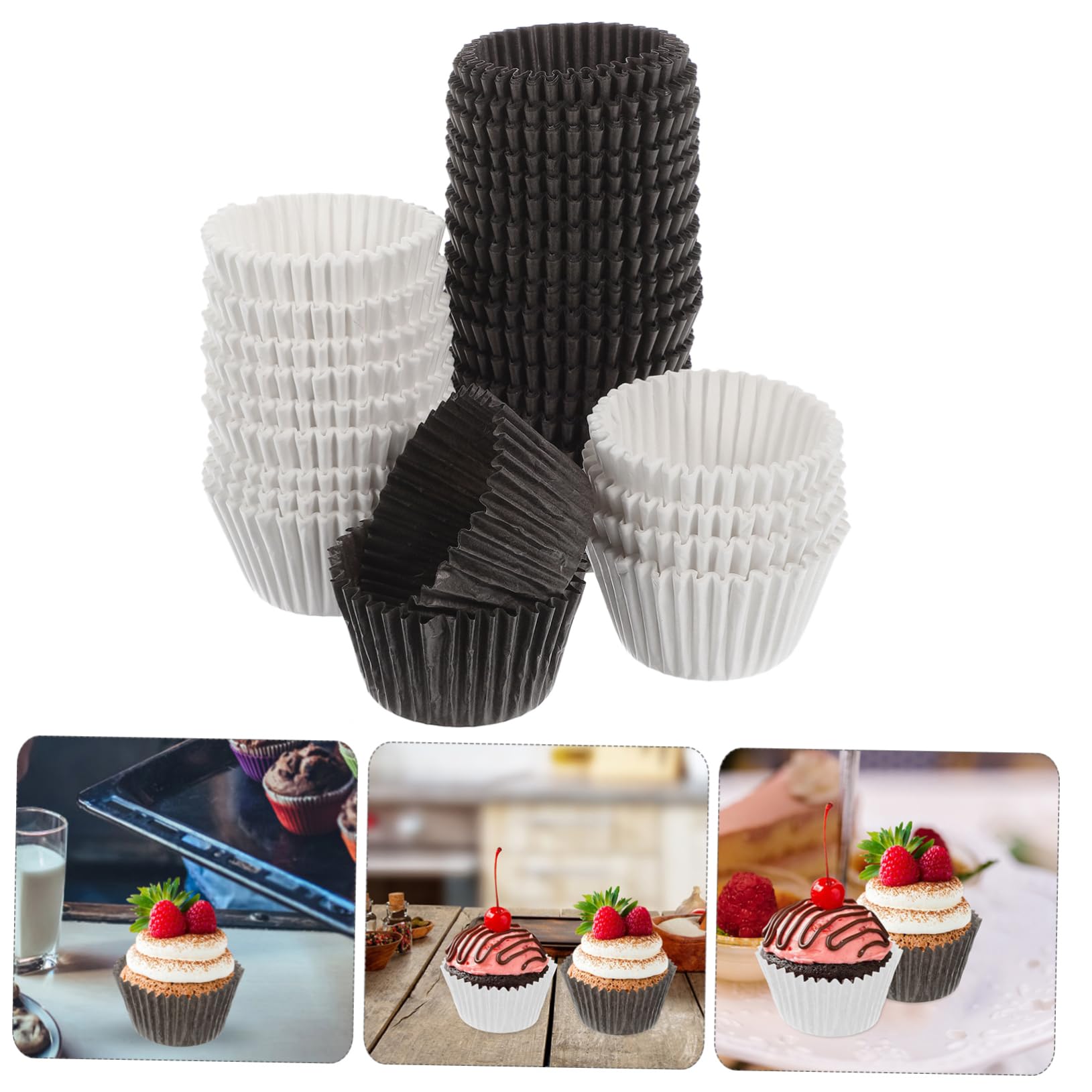 Alipis 1000 Capacillos para Cupcakes de Papel para Hornear, Tazas de Papel, sin Derrame de Tinte