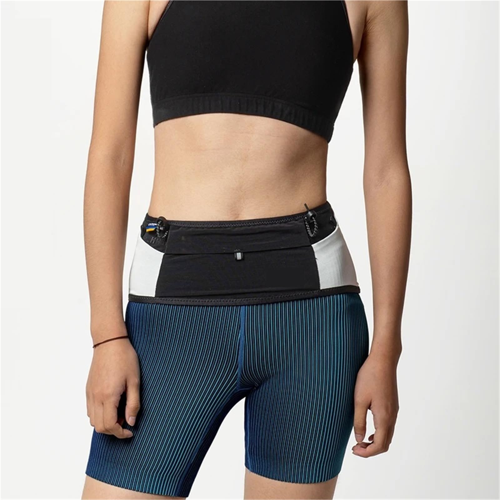 Riñonera Deportiva elástica for Correr, Paquete Divertido, cinturón con número de Carrera maratón, Bolsillo for montañismo para Trotar(M)
