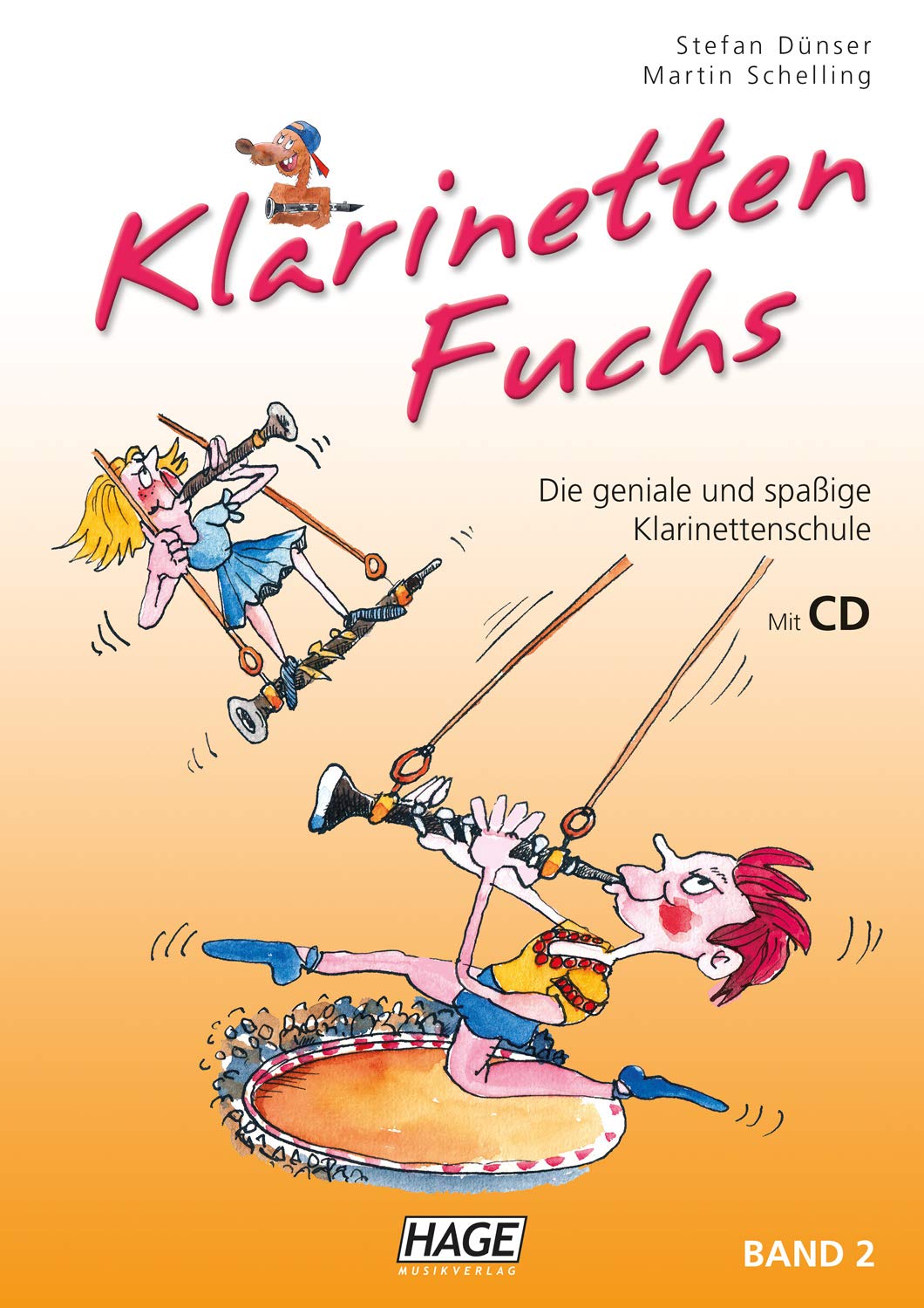 KlarinettenFuchs Band 1 und Band 2 (EH 3815+3816, ISBN 9783866263826 + 9783866264465) - Klarinettenlehrgang + Soundman Klarinettenwischer -Klarinetten Fuchs