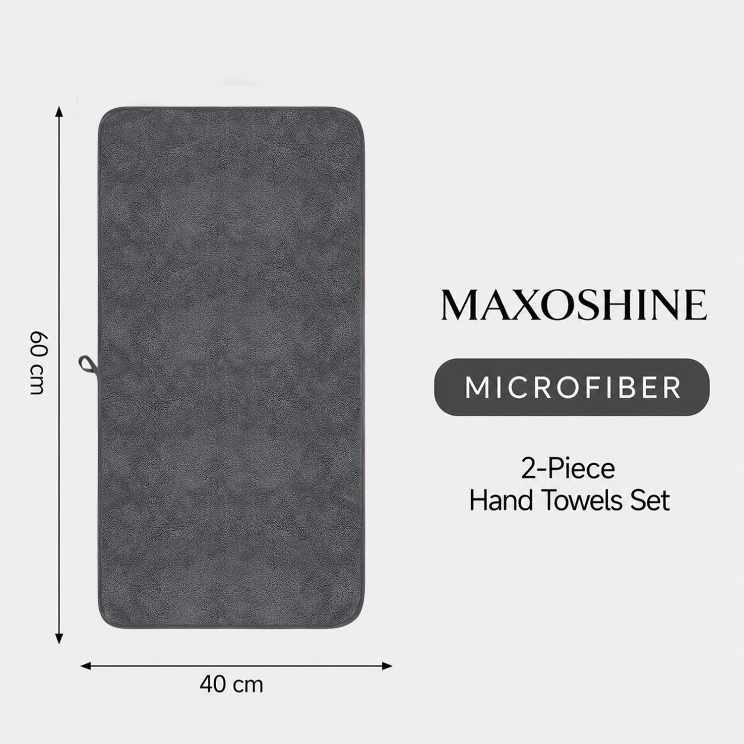 MAXOSHINE Hand Towels - Soft Microfiber Set of 4 -4 MAXOSHINE Hand Towels - Soft Microfiber Set of 4 -4