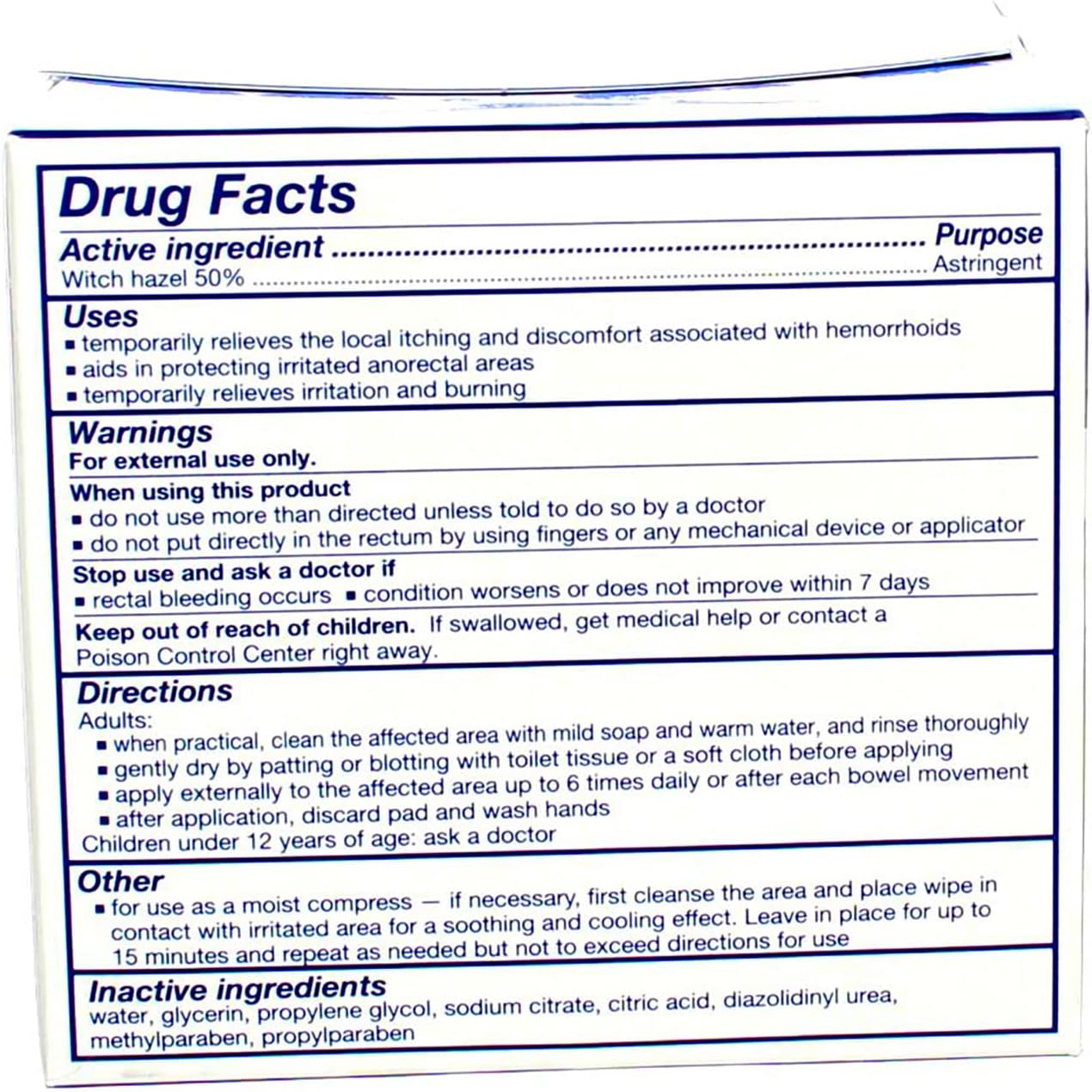 Tucks Medicated Cooling Pads - 100 ct, Pack of 4