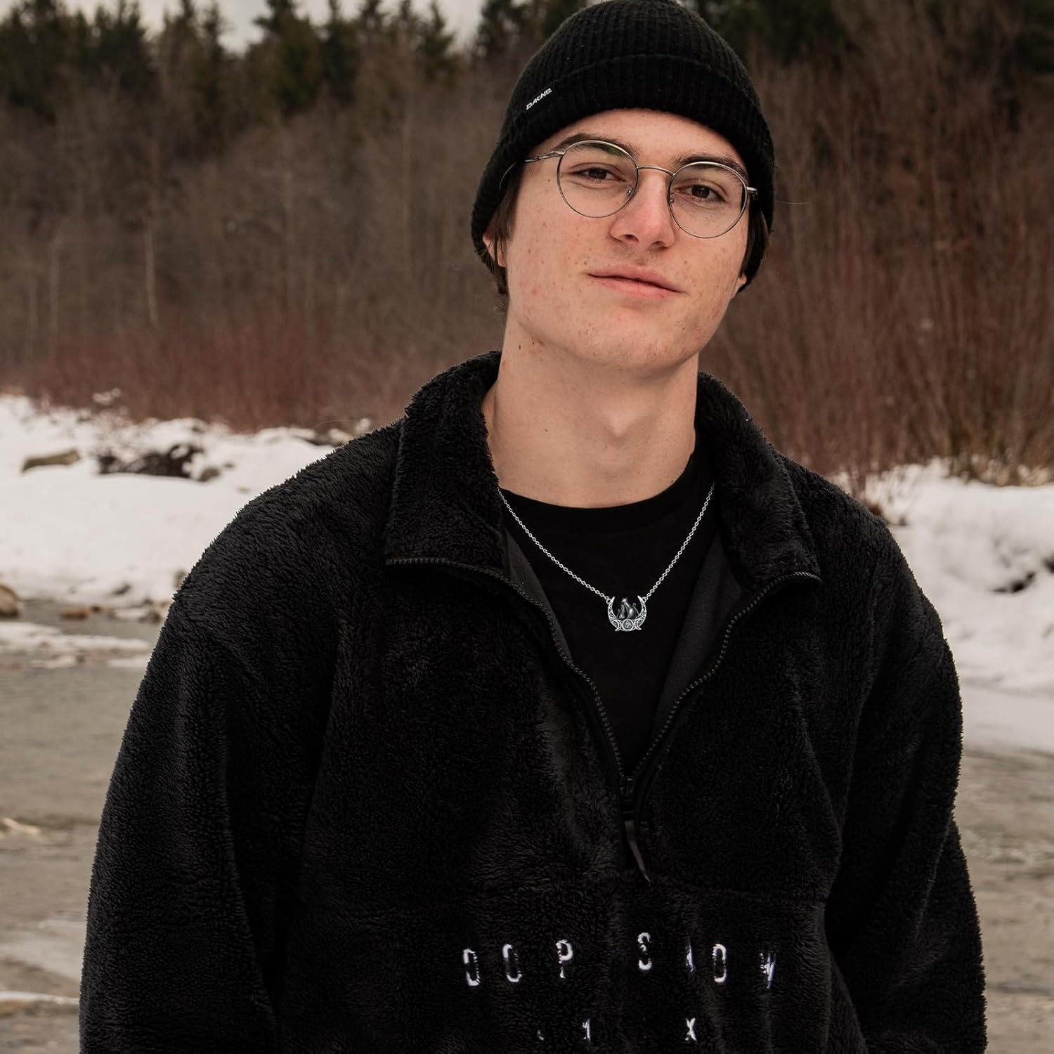 Witch Necklace for Women S925 Sterling Silver Gothic Witch Pendant Necklaces Christmas Party Jewelry Gifts for Wife Mom Sisters - Image 4