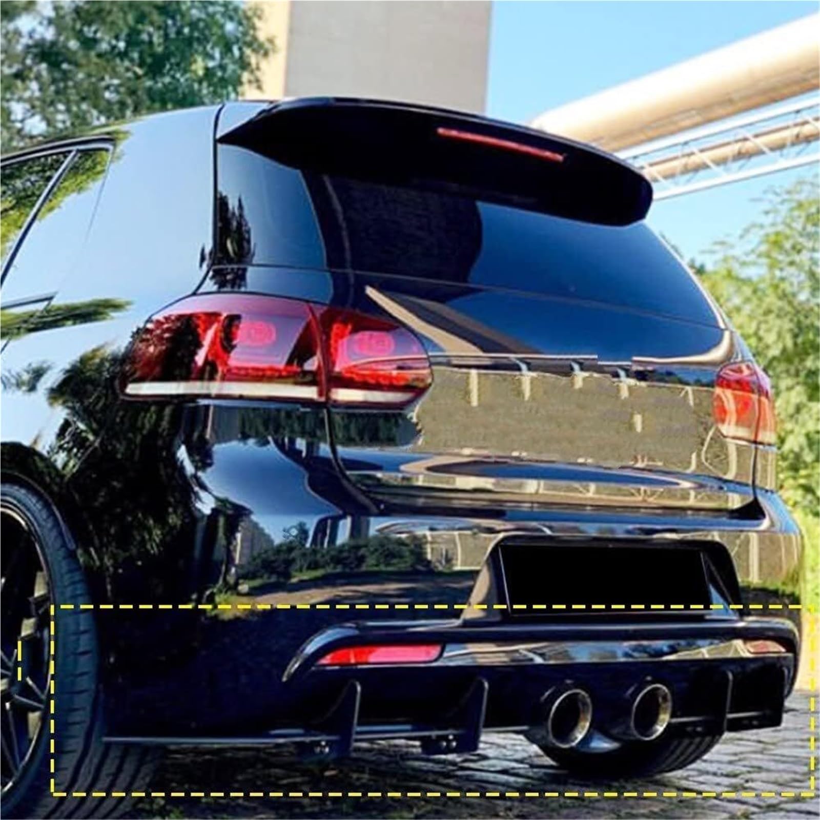 Ala spoiler posteriore Spoiler paraurti posteriore per VW per Golf 6 MK6 6R, diffusore