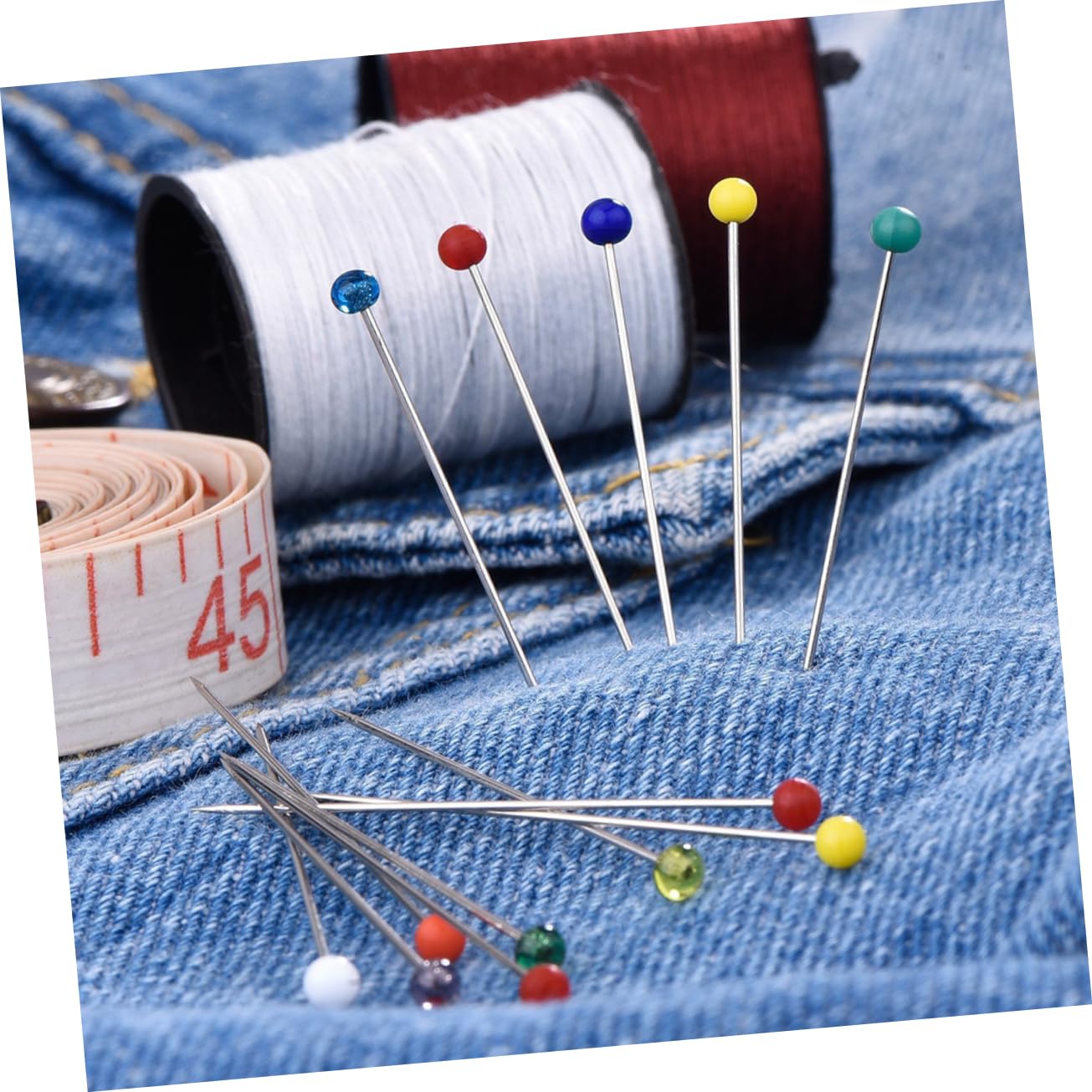 ARTIBETTER 100pcs Glass Pearlized Head Ball Sewing Pins 38mm DIY Crafts Jewelry Dress Making - Image 9