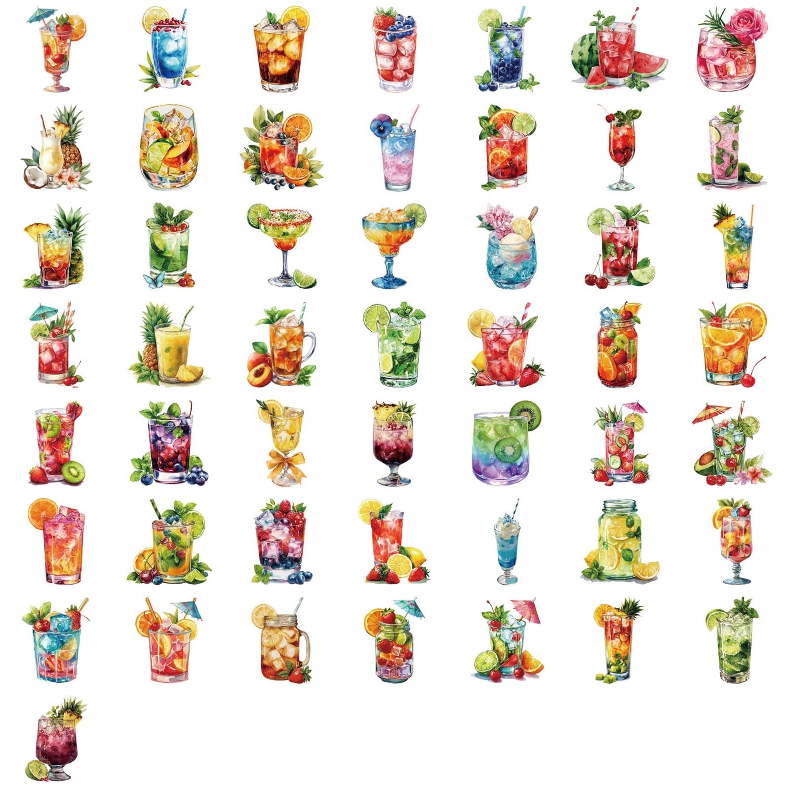 FGLFPXI 50-Pack Stickers for Guitar Notebook Student Stationery Decor