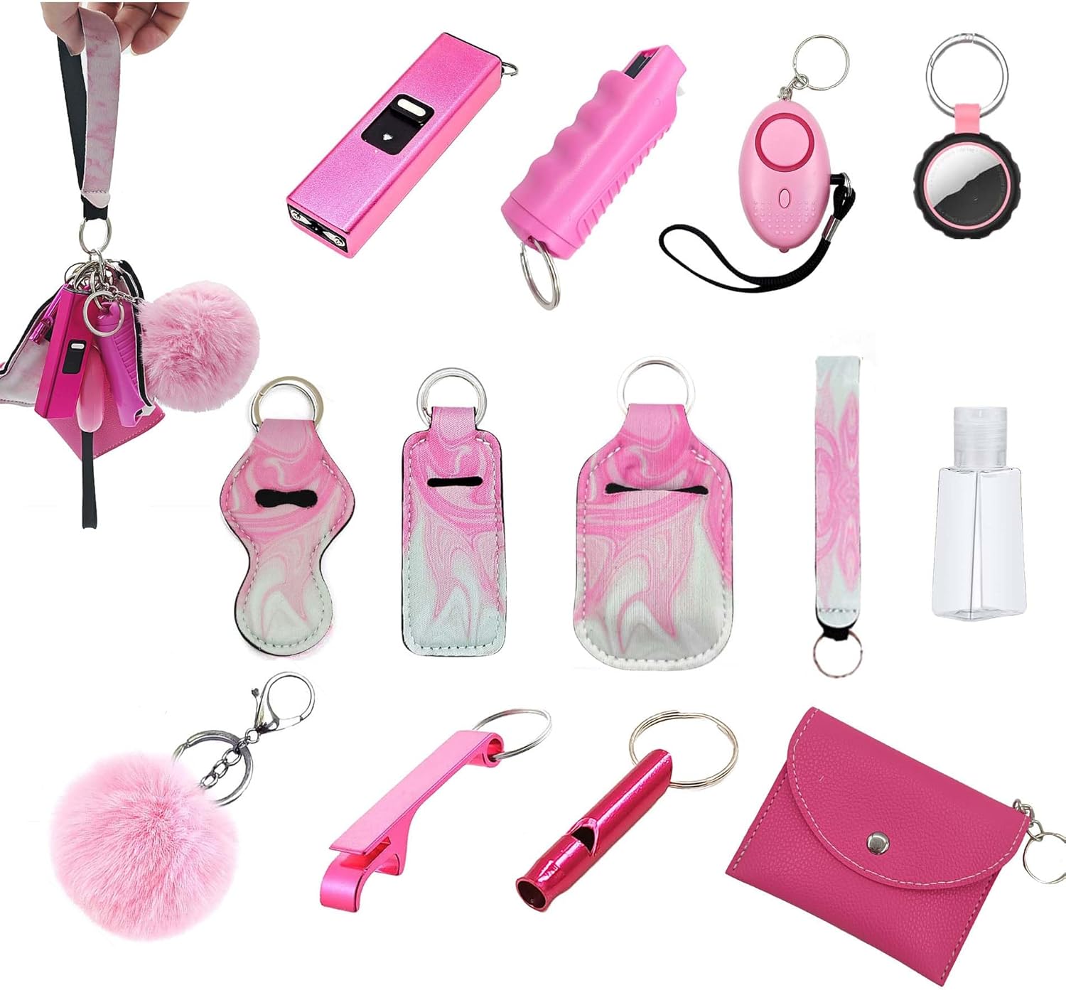 Wristlet Card Holder Set for Women with Whistle, Bottle Opener, Travel Bottle Holder - Image 9