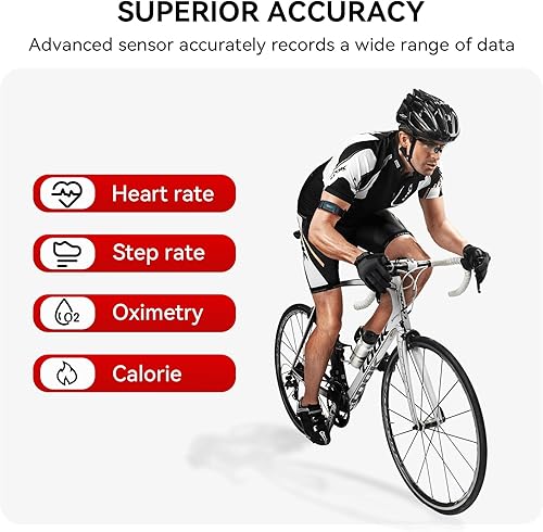 Miniatura 2 de XOSS BBP Heart Rate Monitor Armband with Bluetooth5.0 & ANT+, IPX68 Waterproof & Rechargeable 60Hour Battery Life Monitor Watch for Exercise