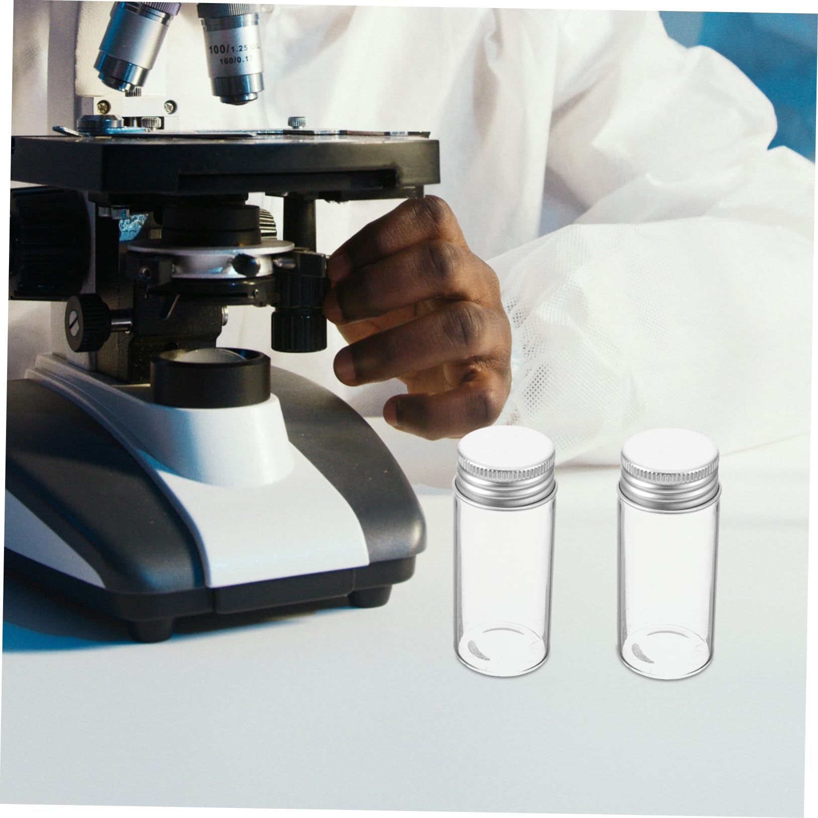Cabilock 2 Series Botella Sellada por Tubo De Ensayo Pequeño Prueba Laboratorio Tapa Hermético Tubos Tubo Transparente Tubo De Vidrio Tubo De Ensayo Científico Planchar Piezas*2