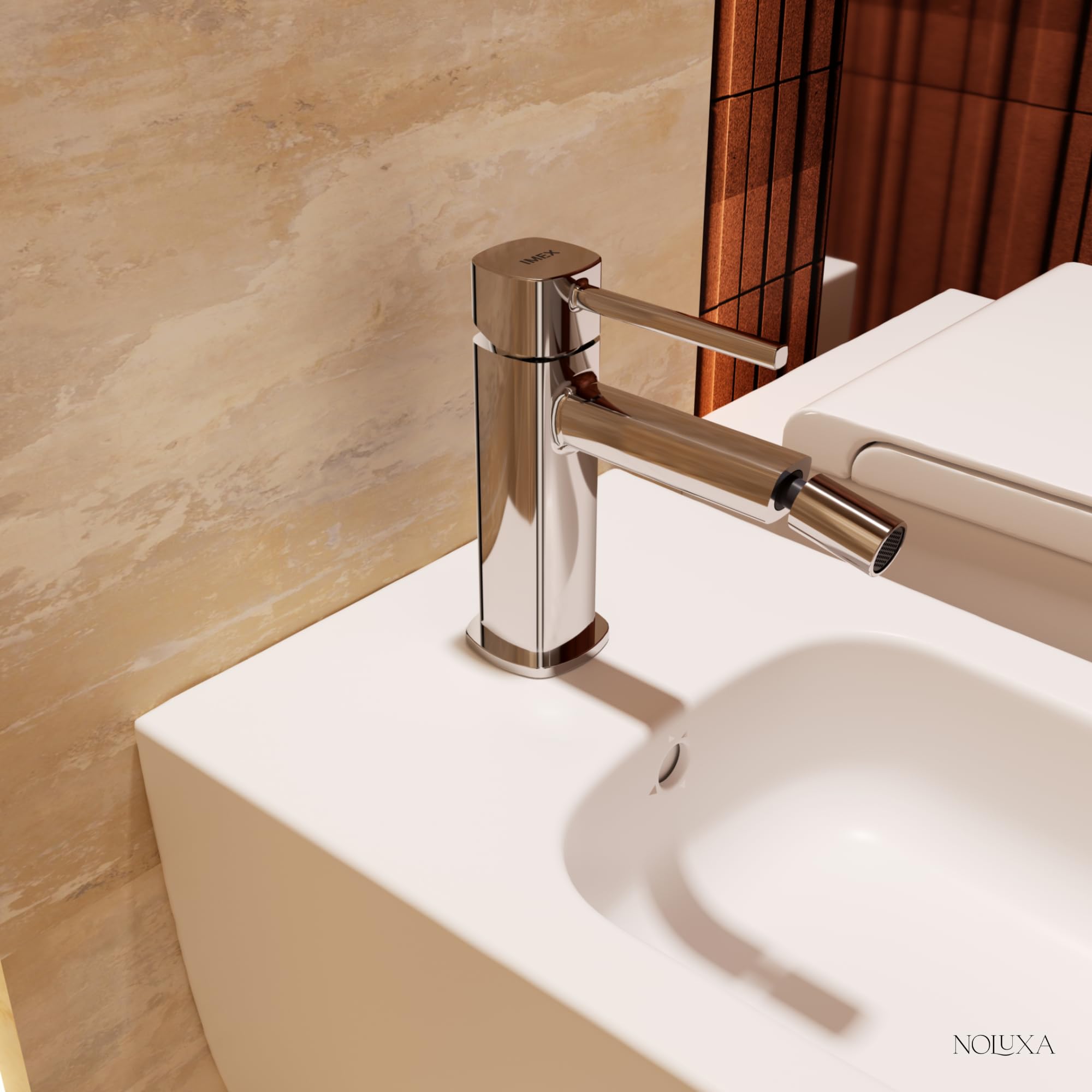 IMEX bateria bidetowa, bateria łazienkowa, bateria bidetowa, bateria bidetowa, bateria z mieszaczem ciepłej i zimnej wody, bateria bidetowa, bateria bidetowa, łatwa instalacja, seria toskańska, kolor