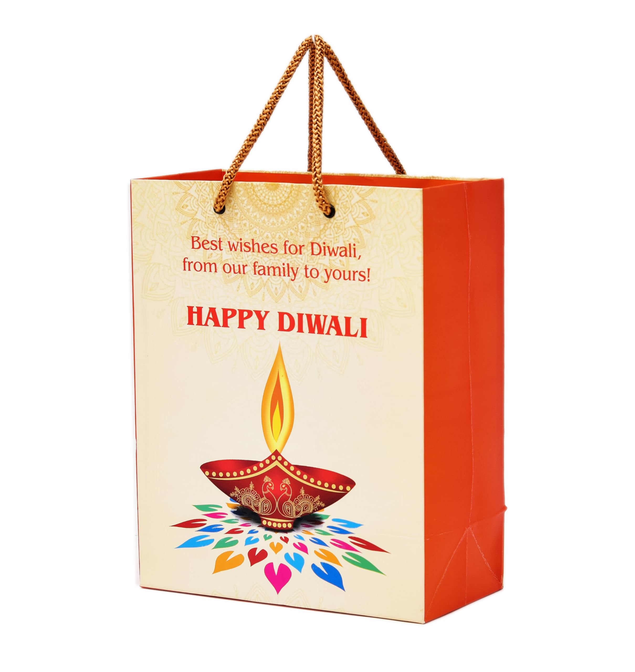 PPJ ® - HAPPY DIWALI (1 DIYA PEACOCK RANGOLI - PAPER CARRY BAG (10 PCS), 10 Inch X 8 Inch X 4 Inch for DIWALI RETURN GIFTS/DIWALI PAPER BAGS (Pack of 10) (B0DFMLRSTN) Amazon Price History, Amazon Price Tracker