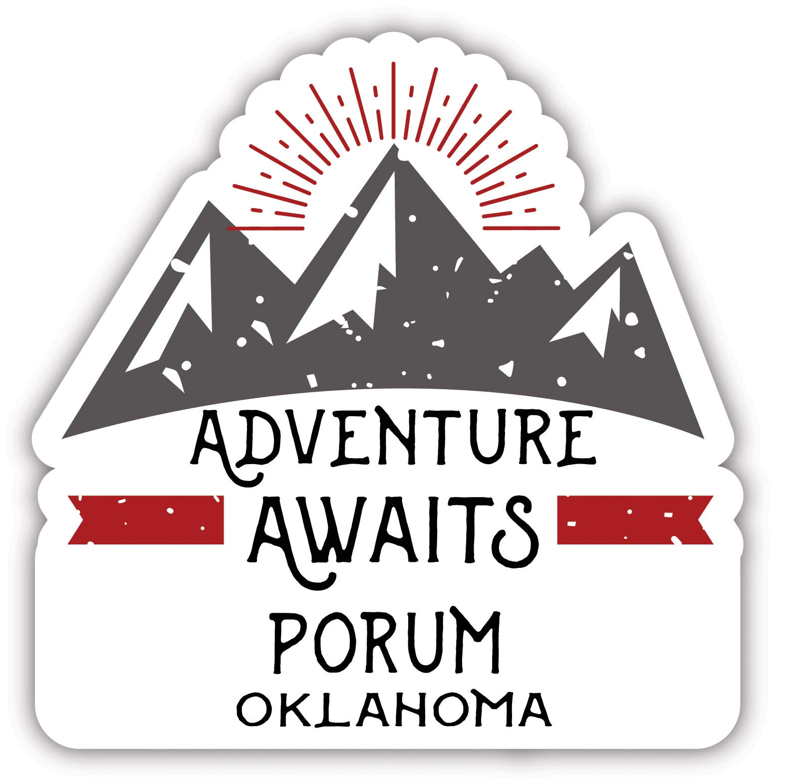 Porum Oklahoma Souvenir 4 Inch Vinyl Decal Sticker